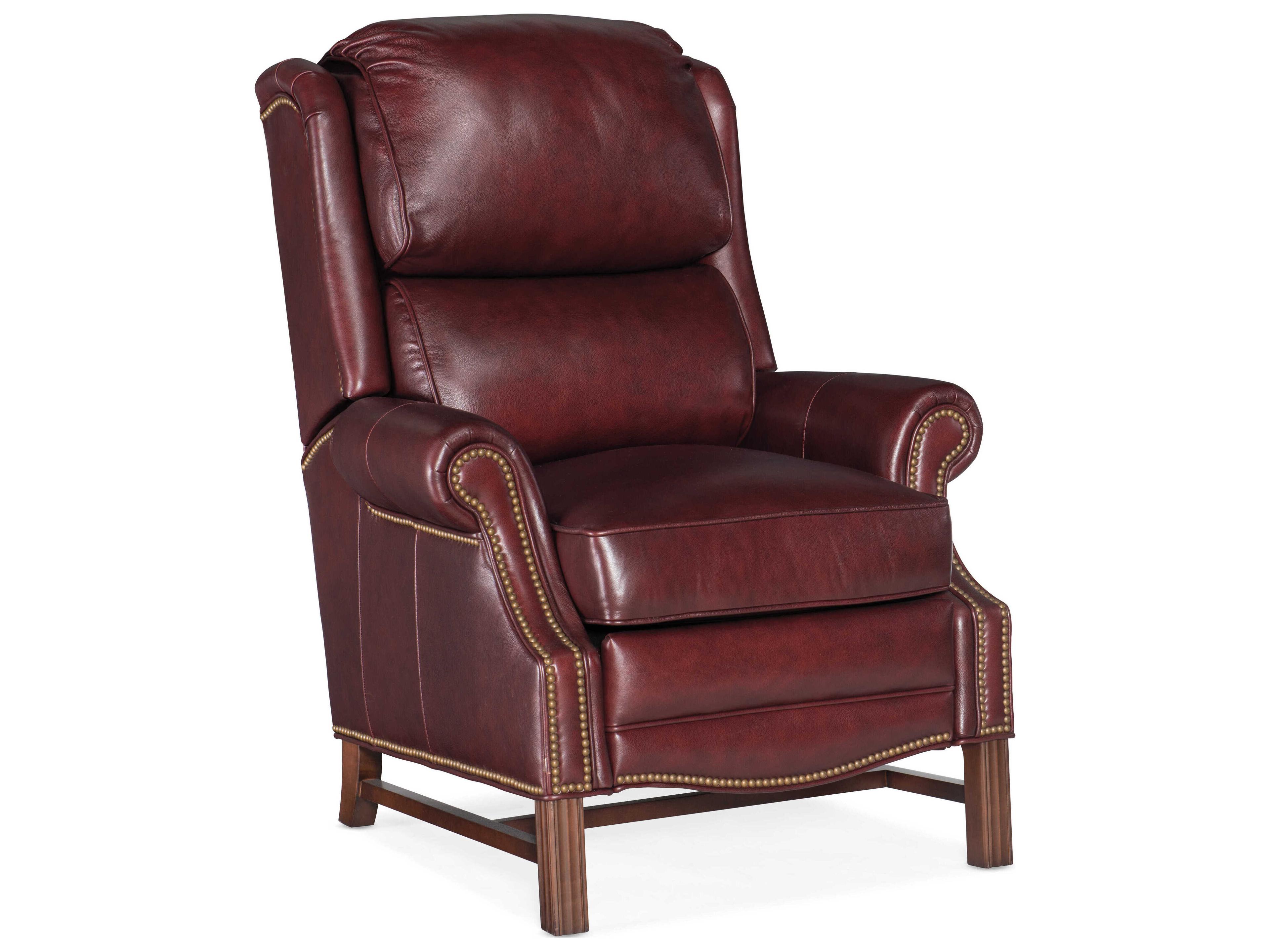 Alta Mahogany Burgundy Leather Recliner