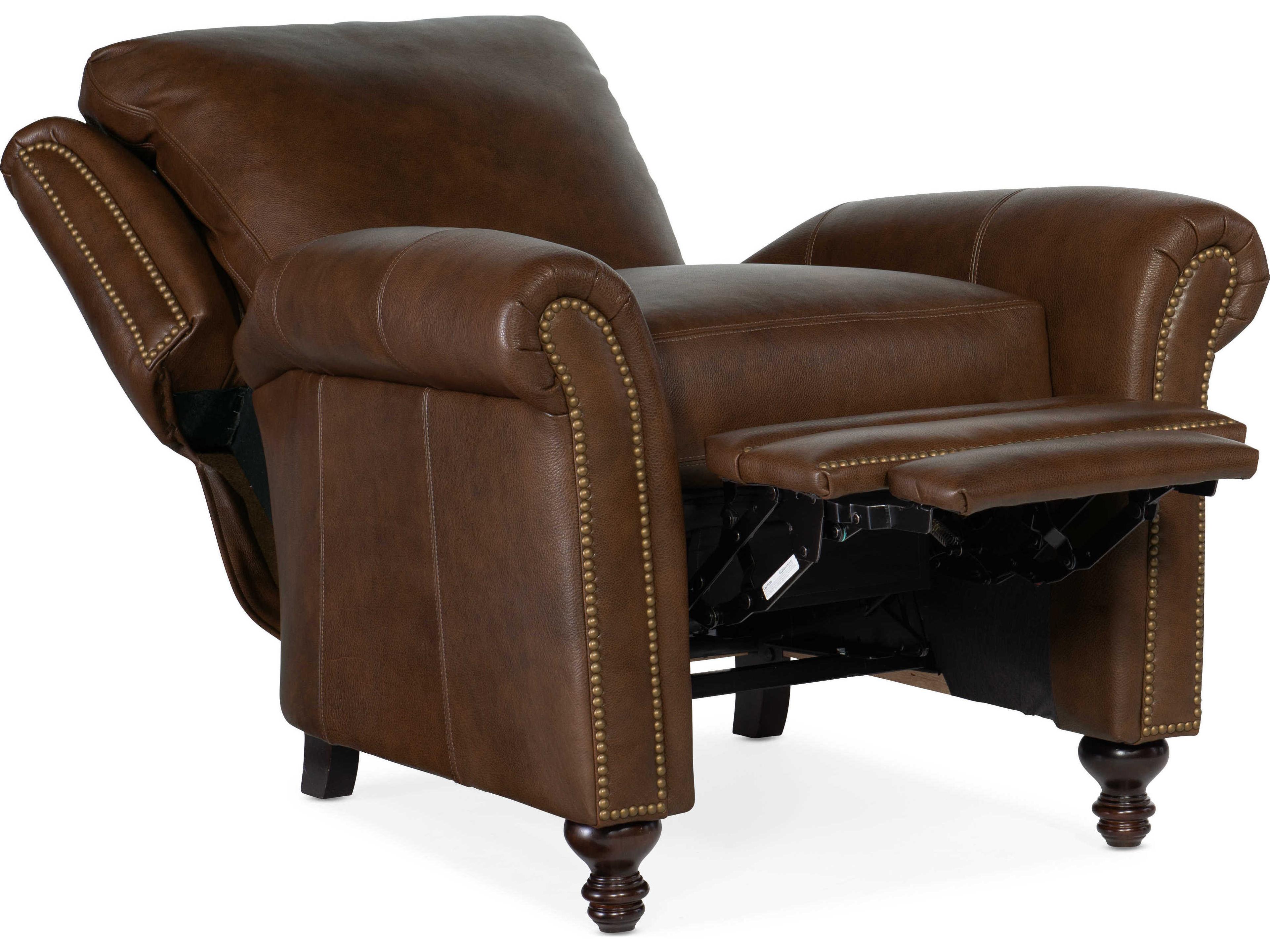 Bradington Young Richardson Cognac Brown Leather Recliner
