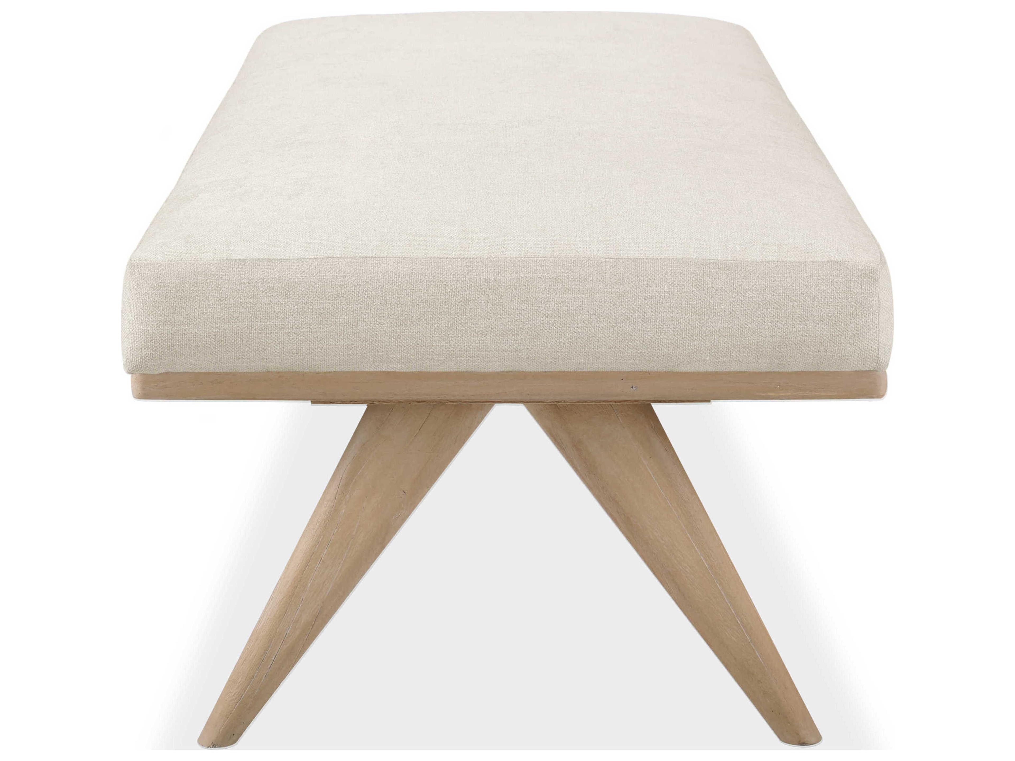 Brownstone Barron Beach Beige Upholstered Accent Bench