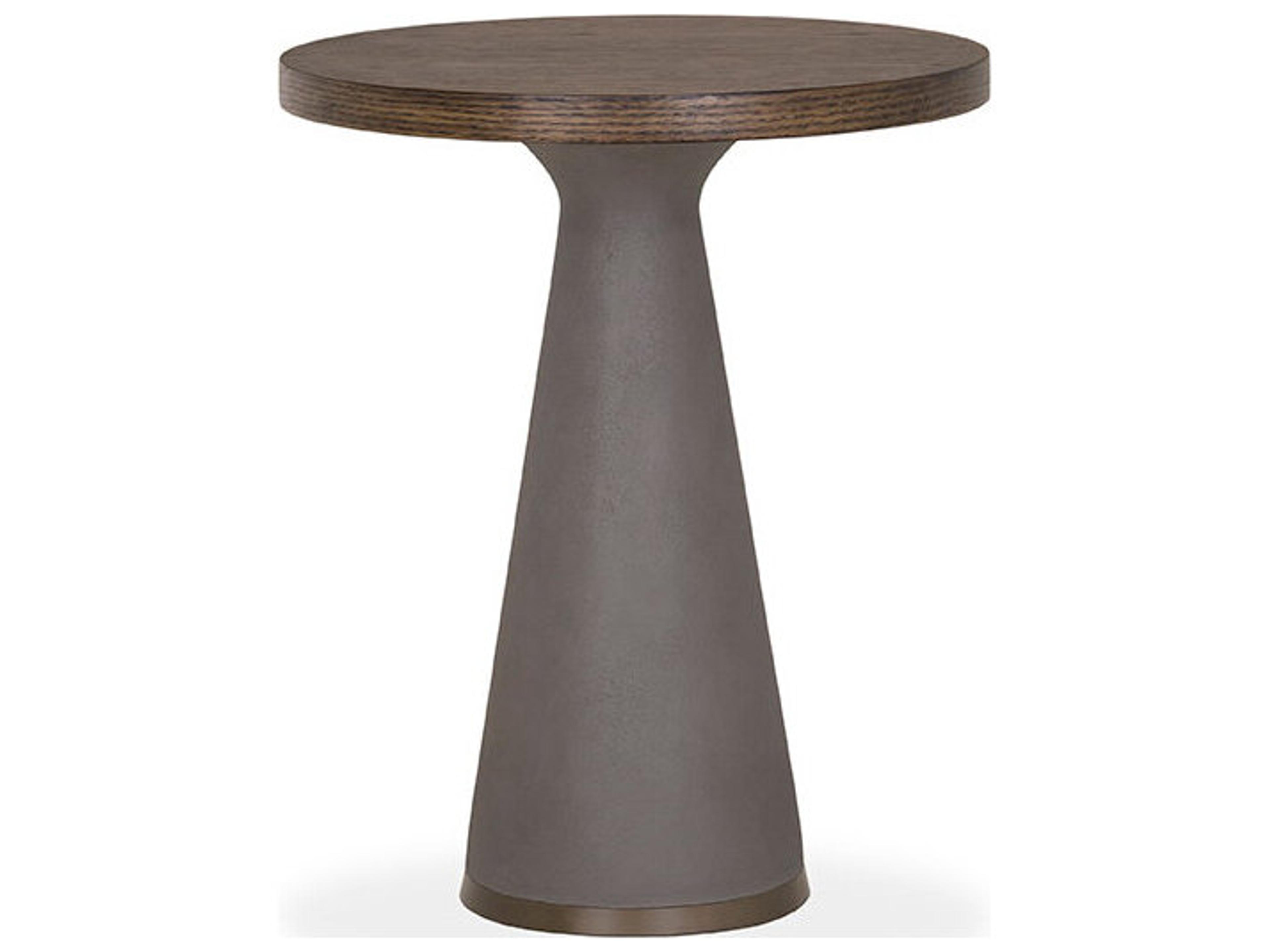 Brownstone Costa Round Wood Sable End Table