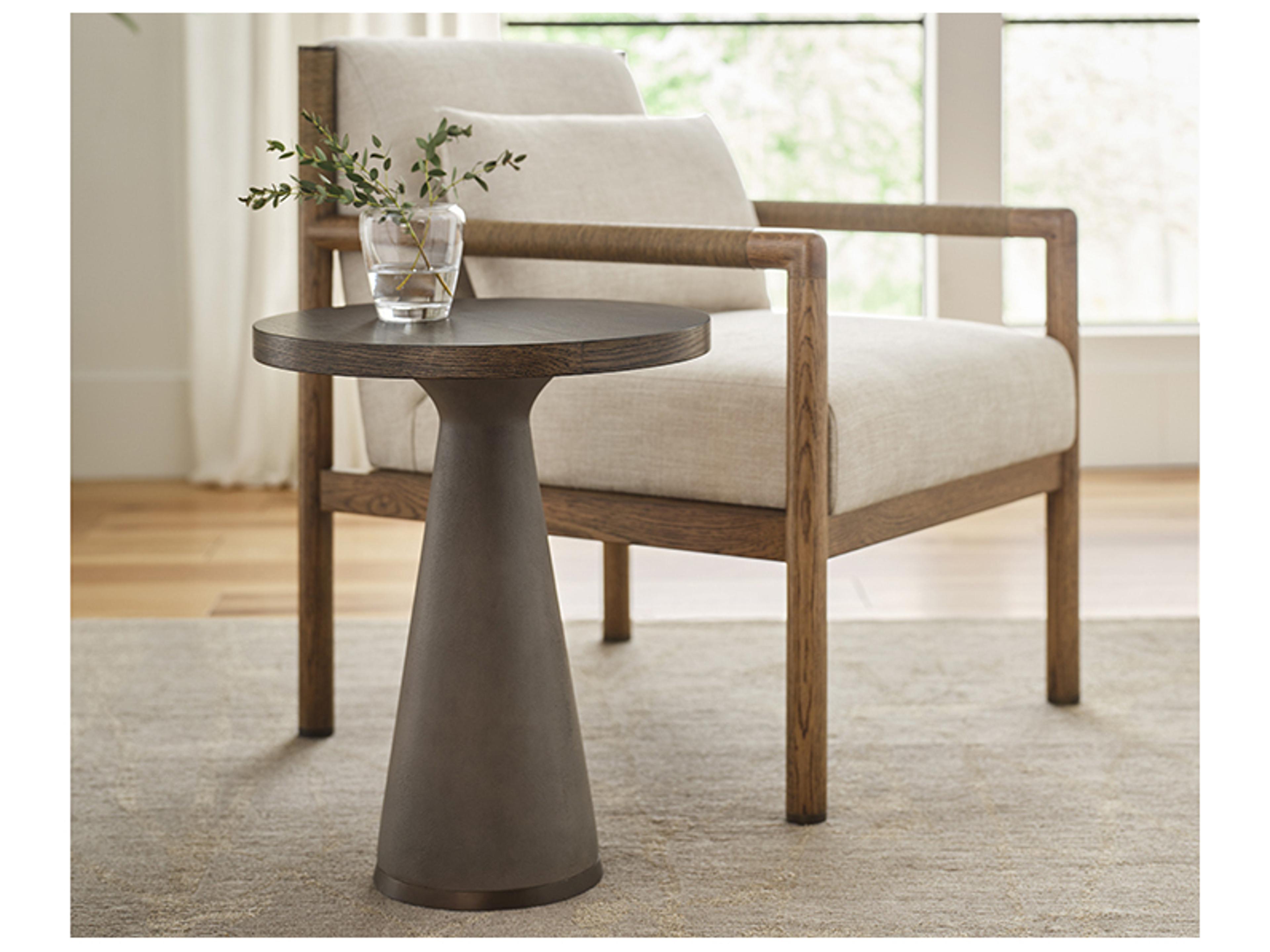 Brownstone Costa Round Wood Sable End Table