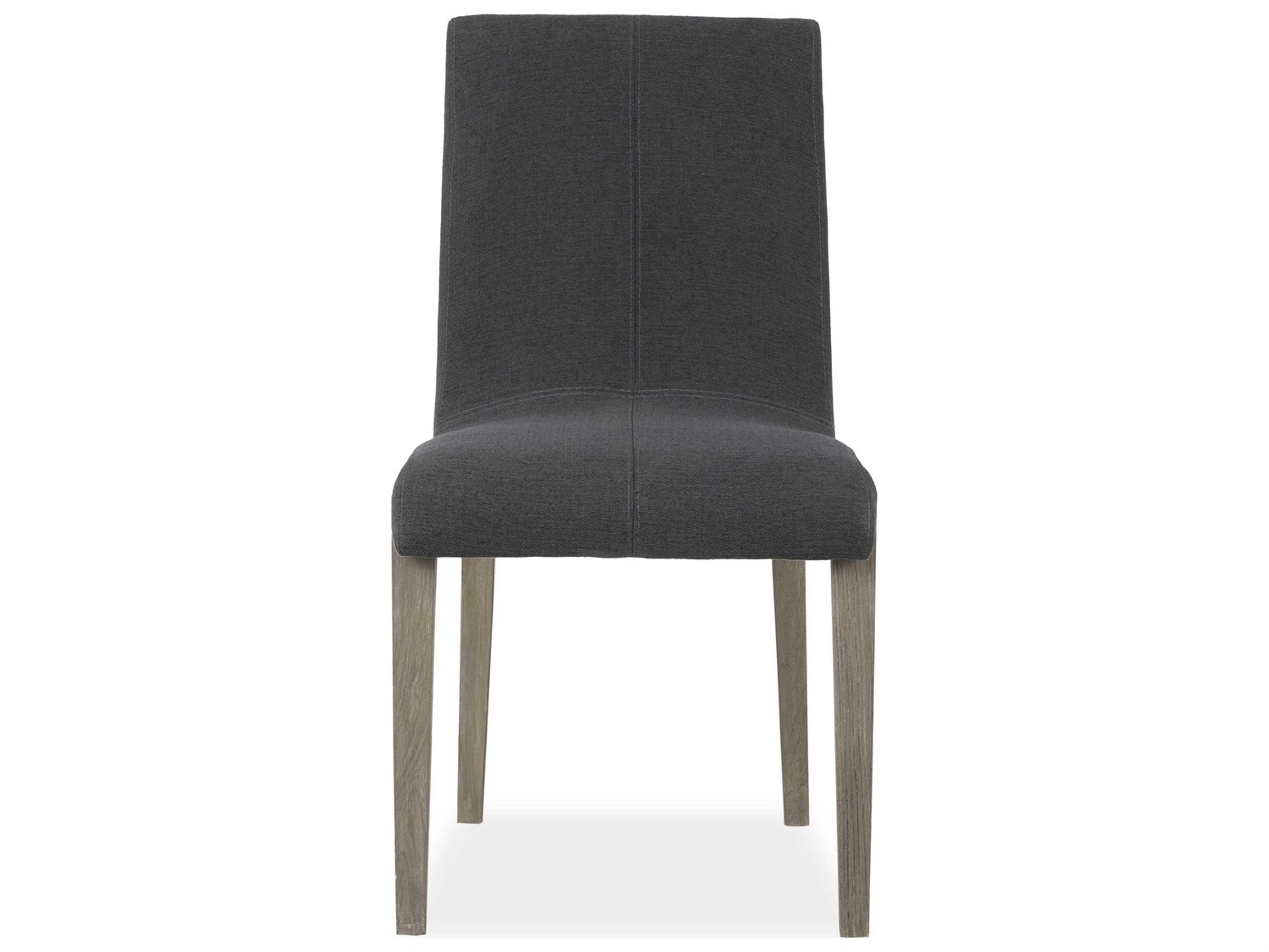 Cavallini Teak Wood Gray Upholstered Side Dining Chair