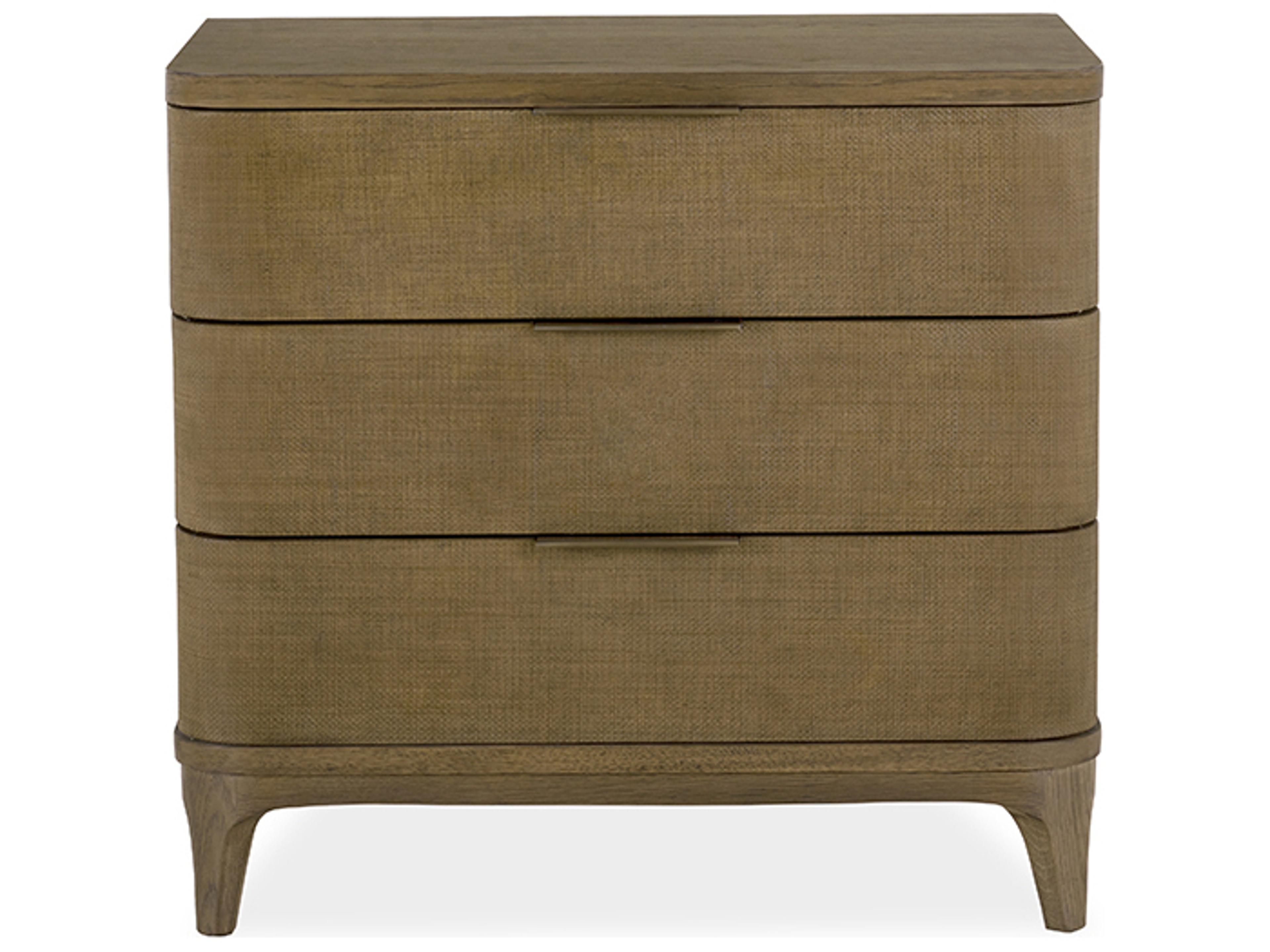 Brownstone Hayes 3-Drawers Brown Oak Wood Nightstand