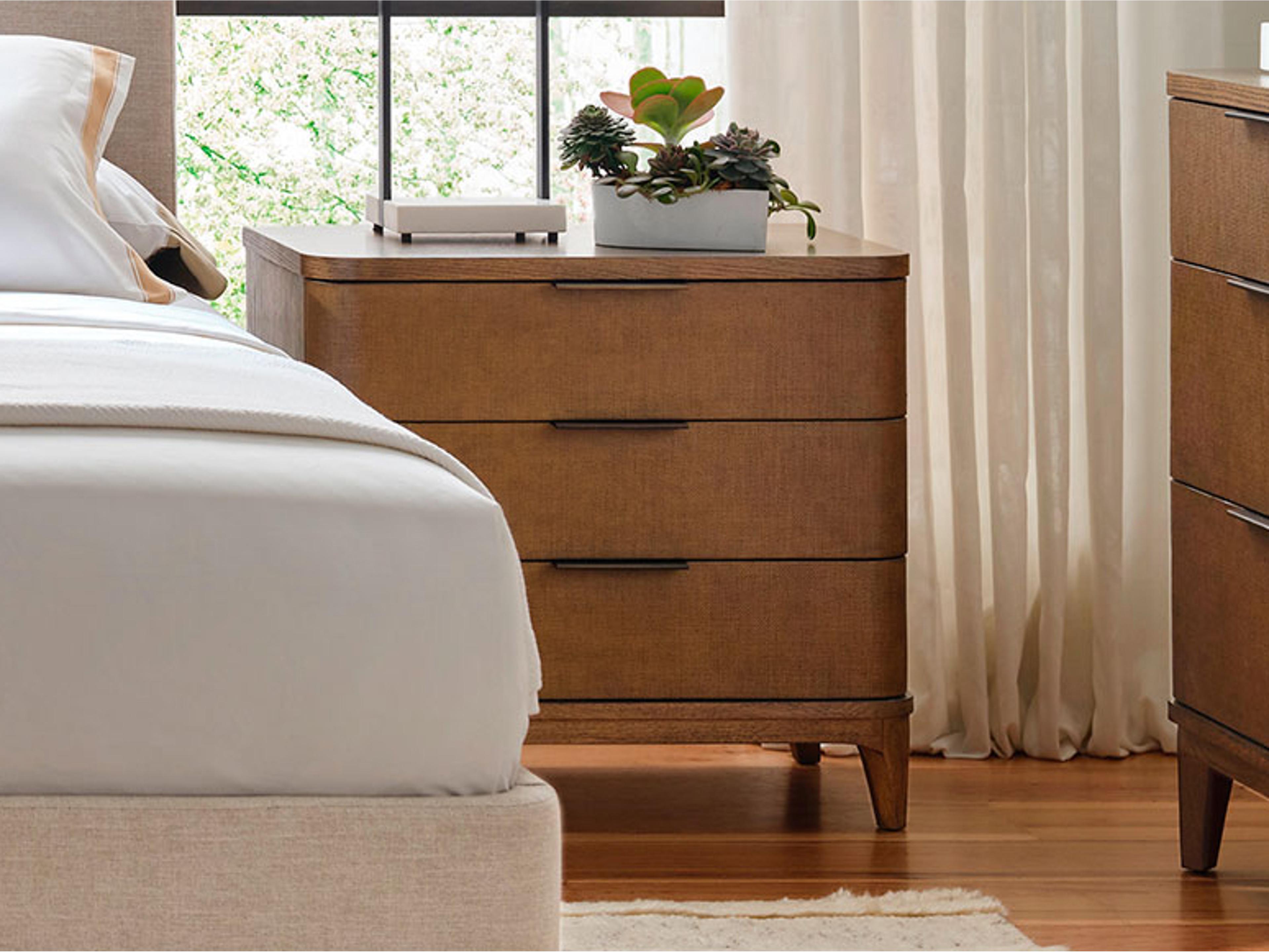 Brownstone Hayes 3-Drawers Brown Oak Wood Nightstand