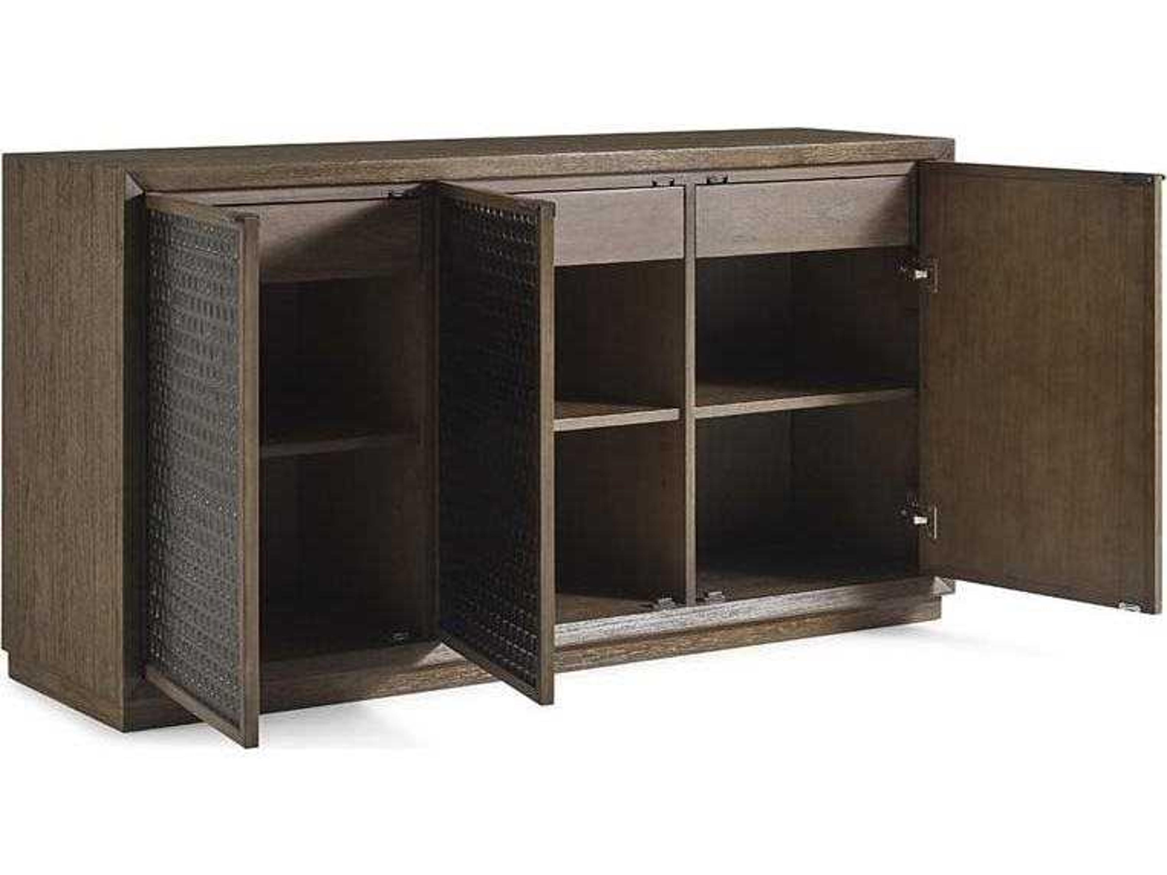 Brownstone Jasper 69" Teak Wood Nutmeg Sideboard