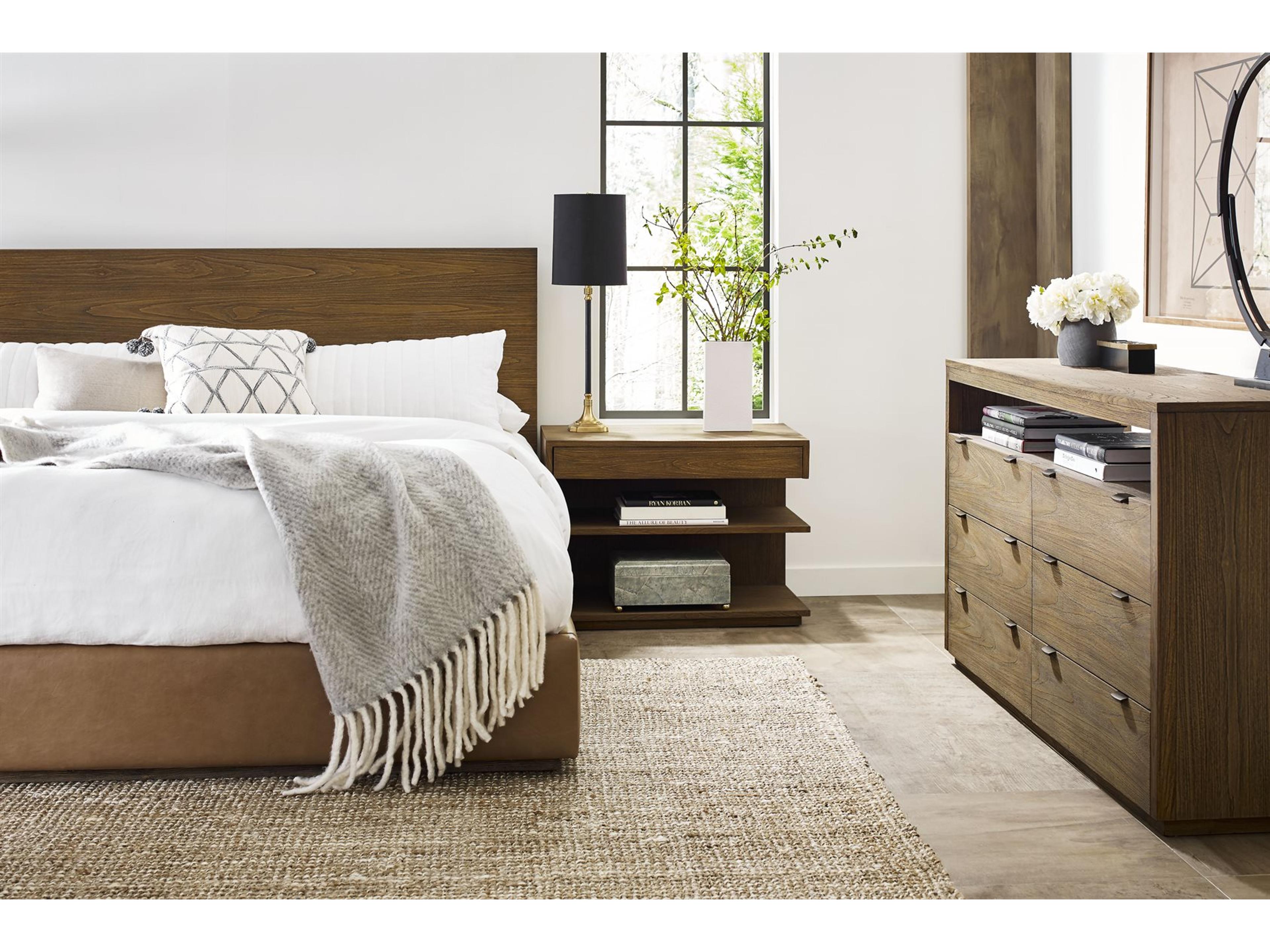 Brownstone Laguna 6-Drawers Brown Teak Wood Double Dresser