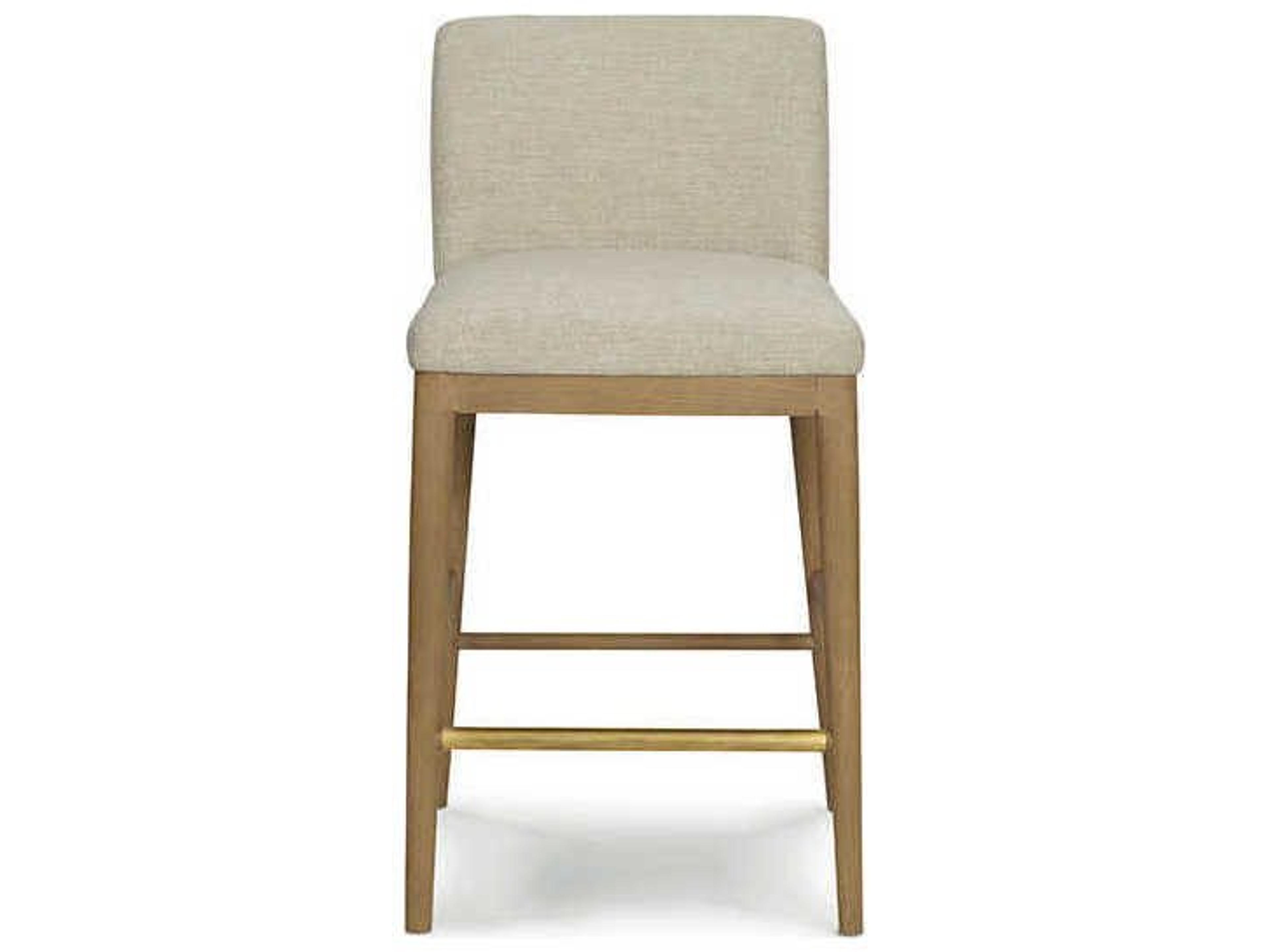 Brownstone Menlo Upholstered Teak Wood Beach Counter Stool