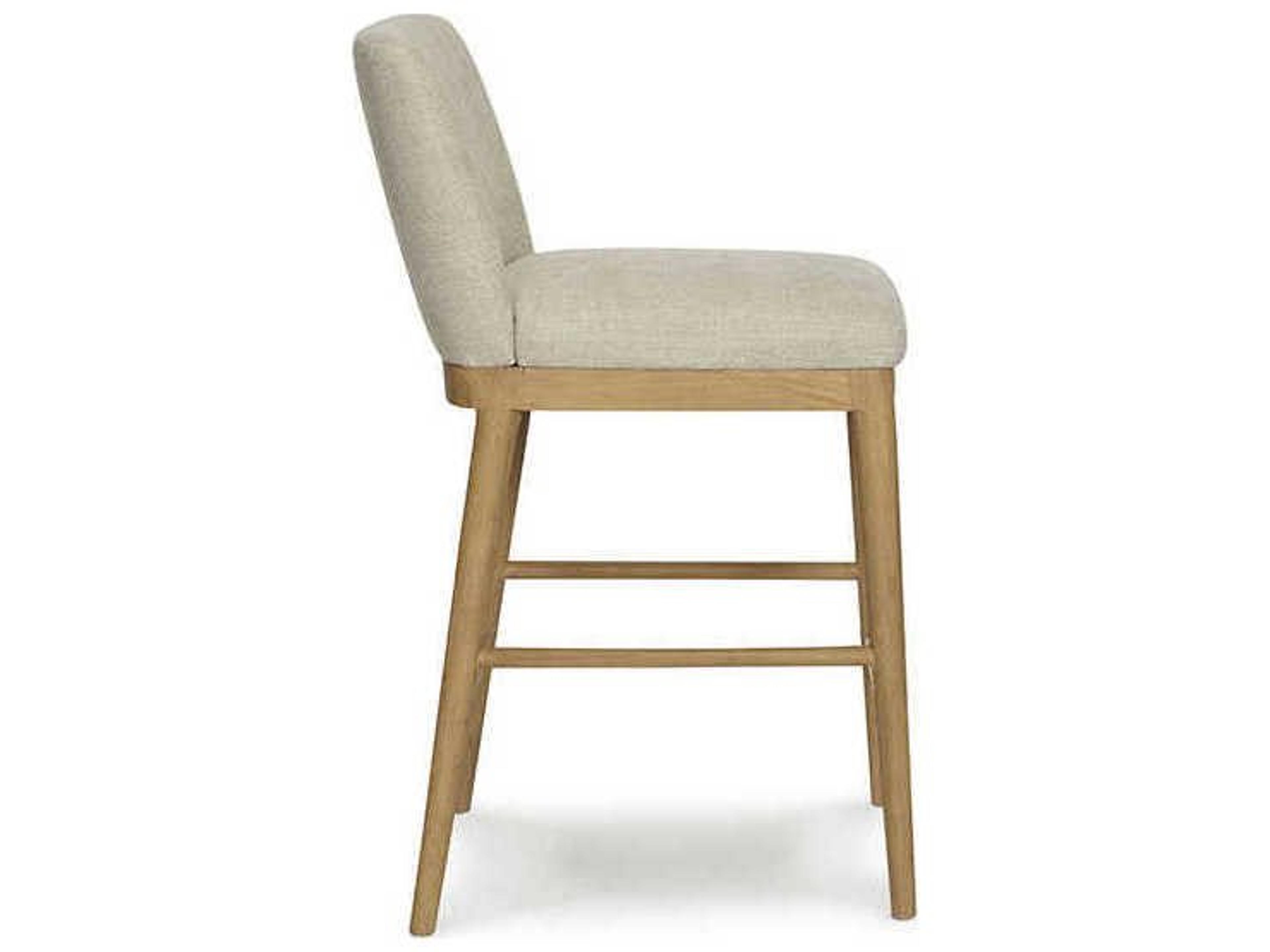 Brownstone Menlo Upholstered Teak Wood Beach Counter Stool