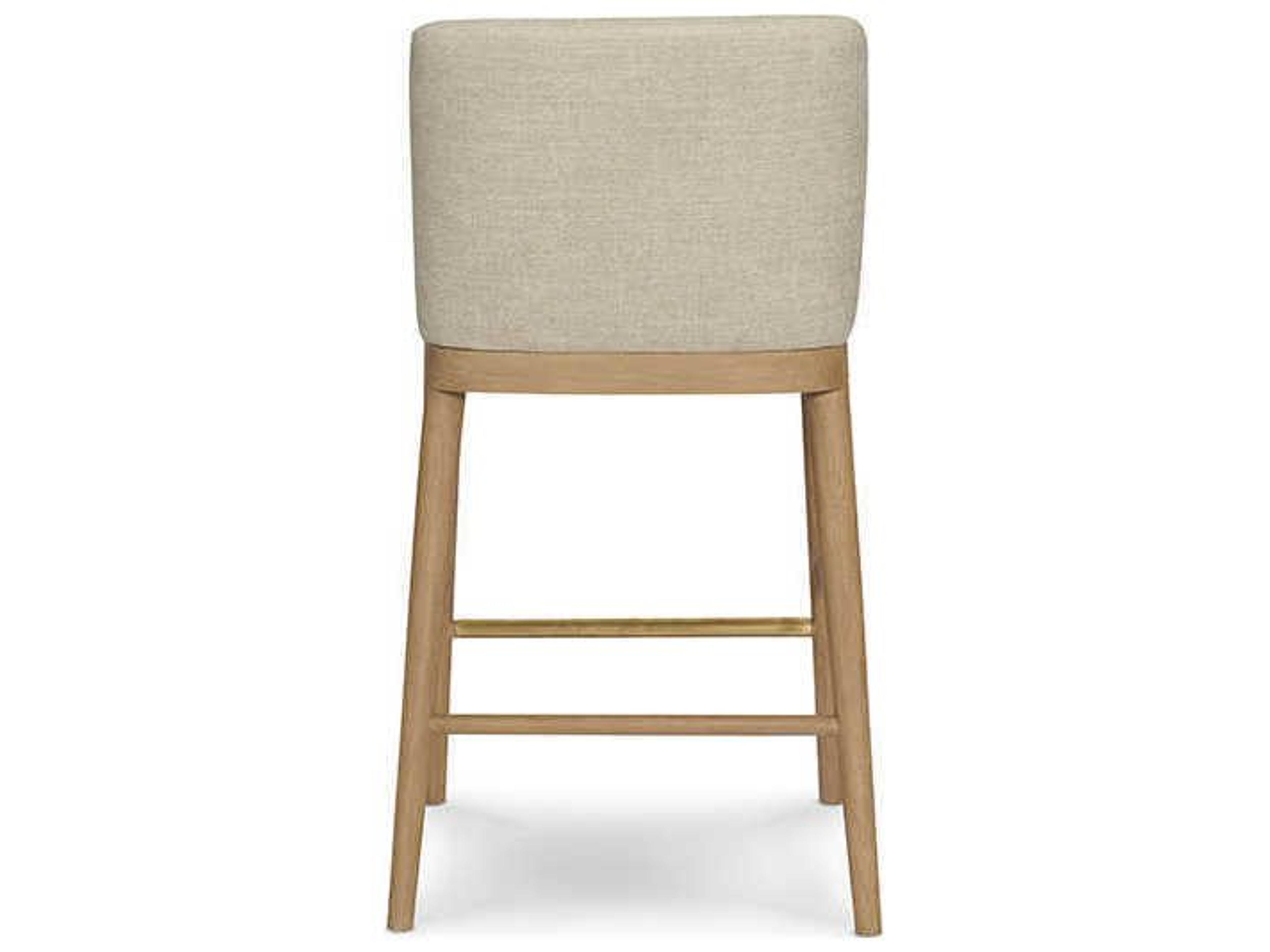 Brownstone Menlo Upholstered Teak Wood Beach Counter Stool