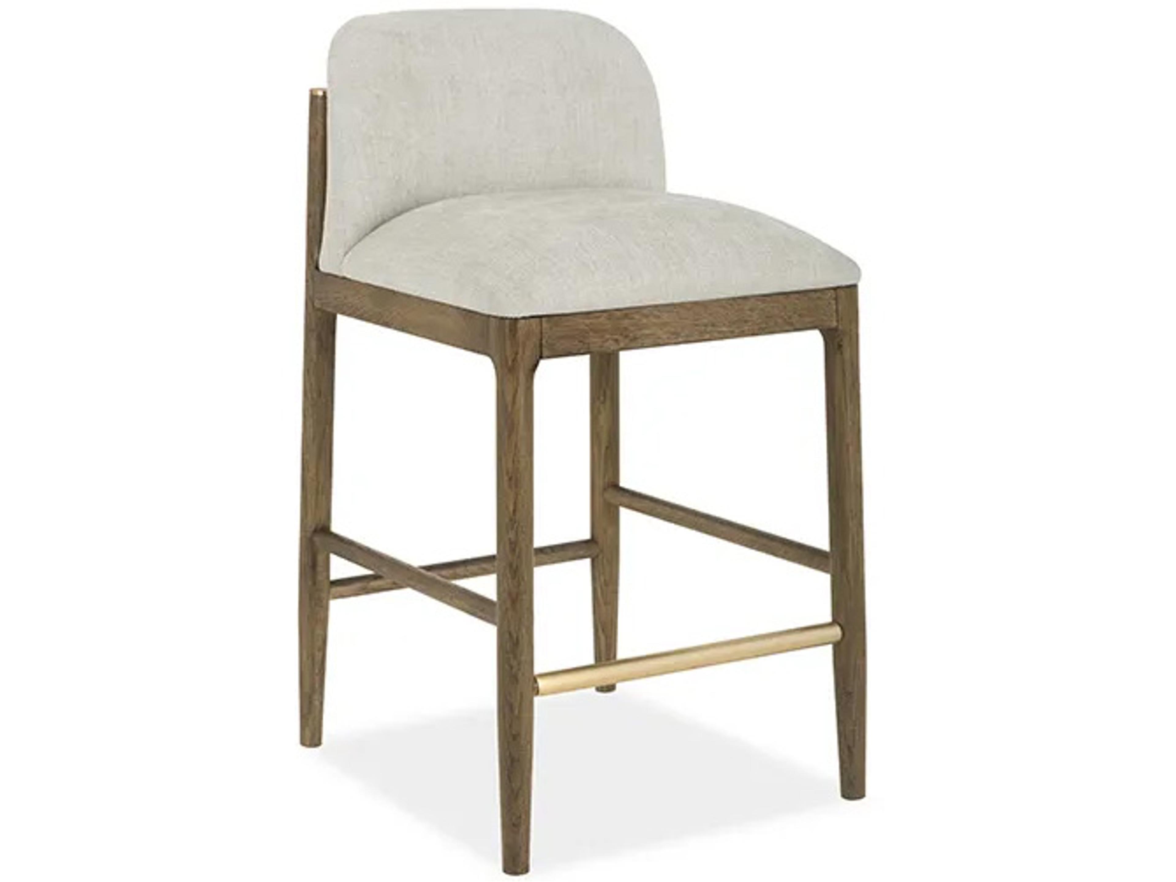 Nathan Upholstered Oak Wood Counter Stool