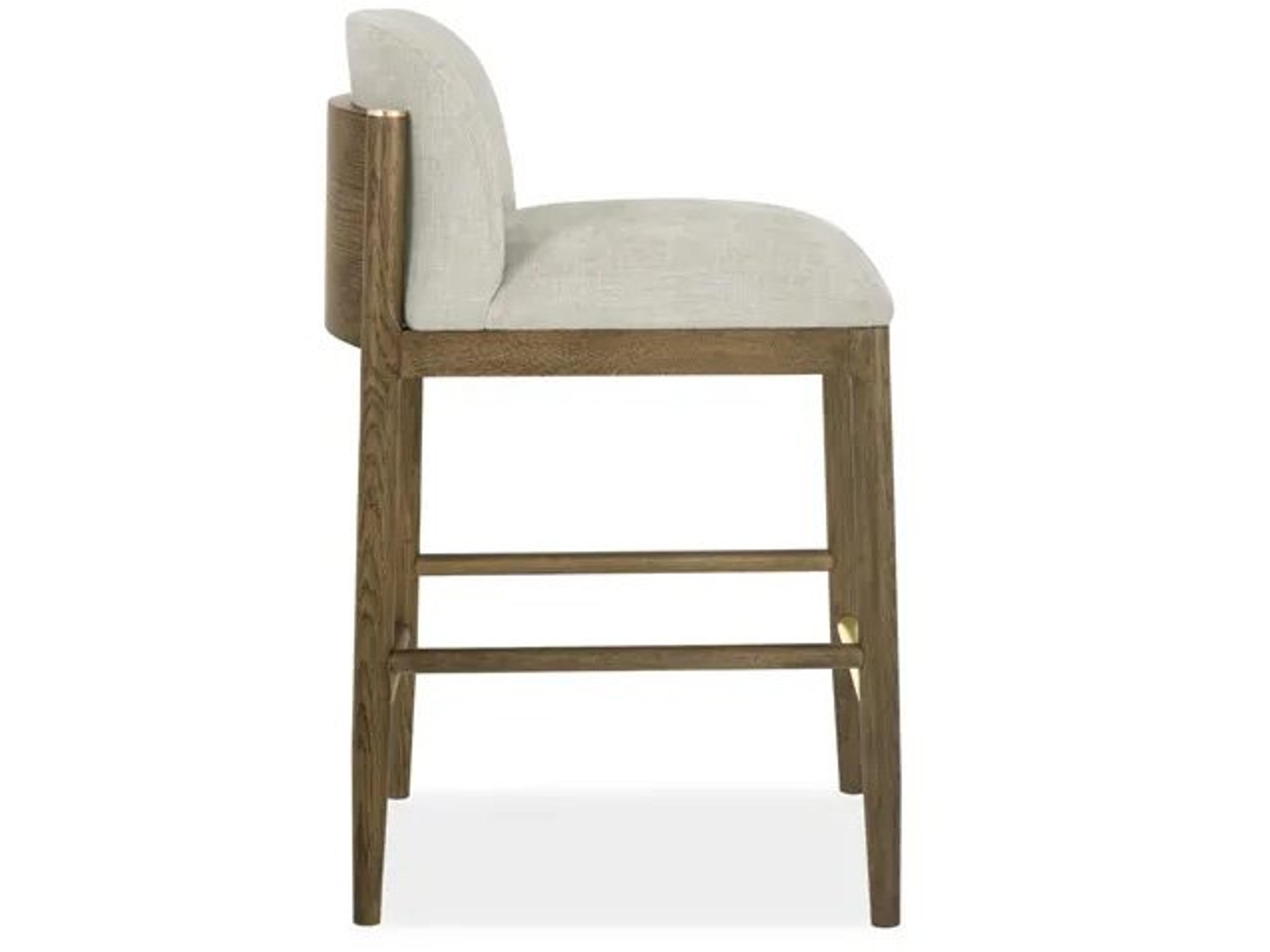 Brownstone Nathan Upholstered Oak Wood Counter Stool
