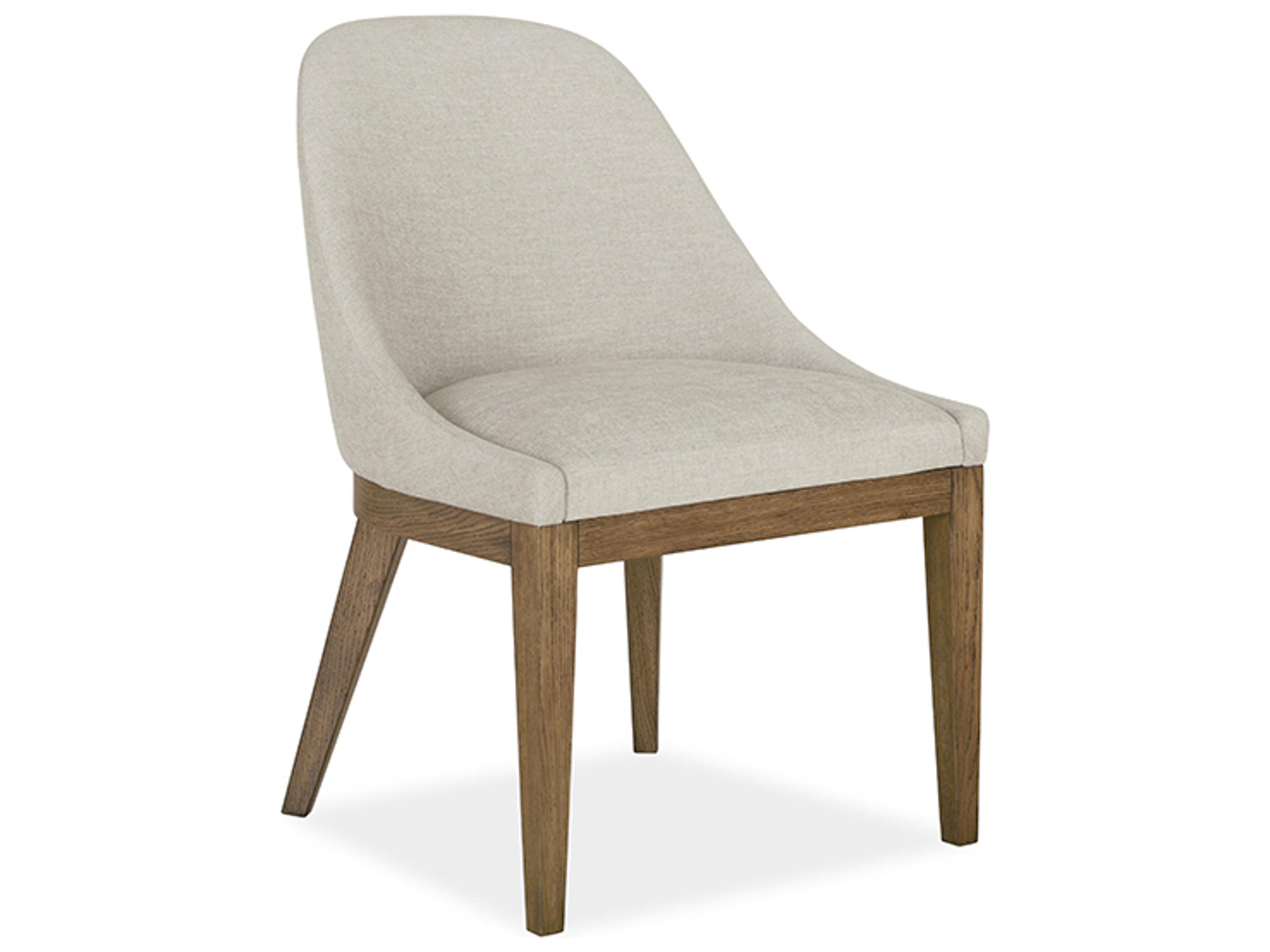 Peyton Oak Wood Beige Upholstered Armless Dining Chair