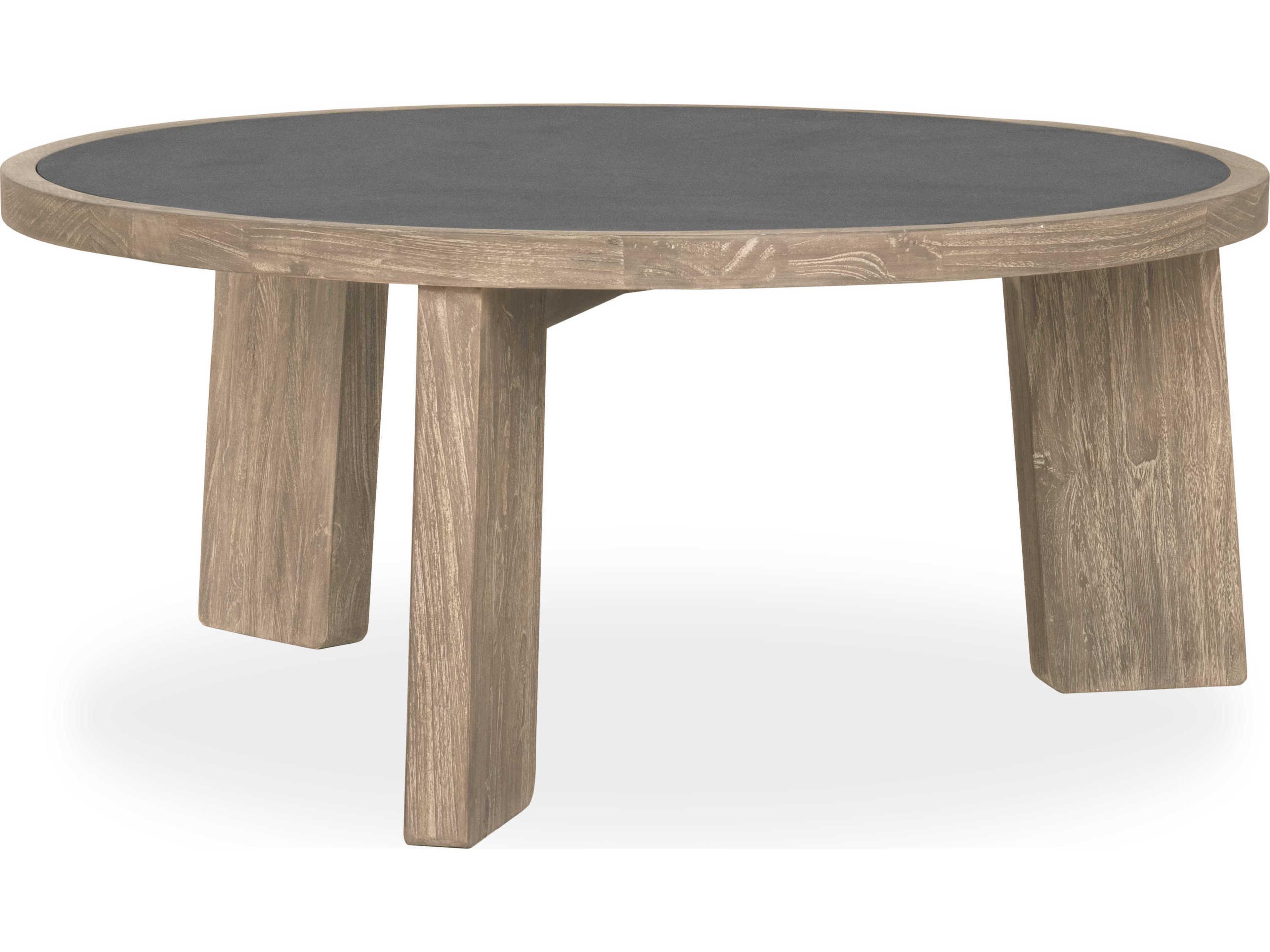 Brownstone Royce Round Faux Cement Fawn Coffee Table