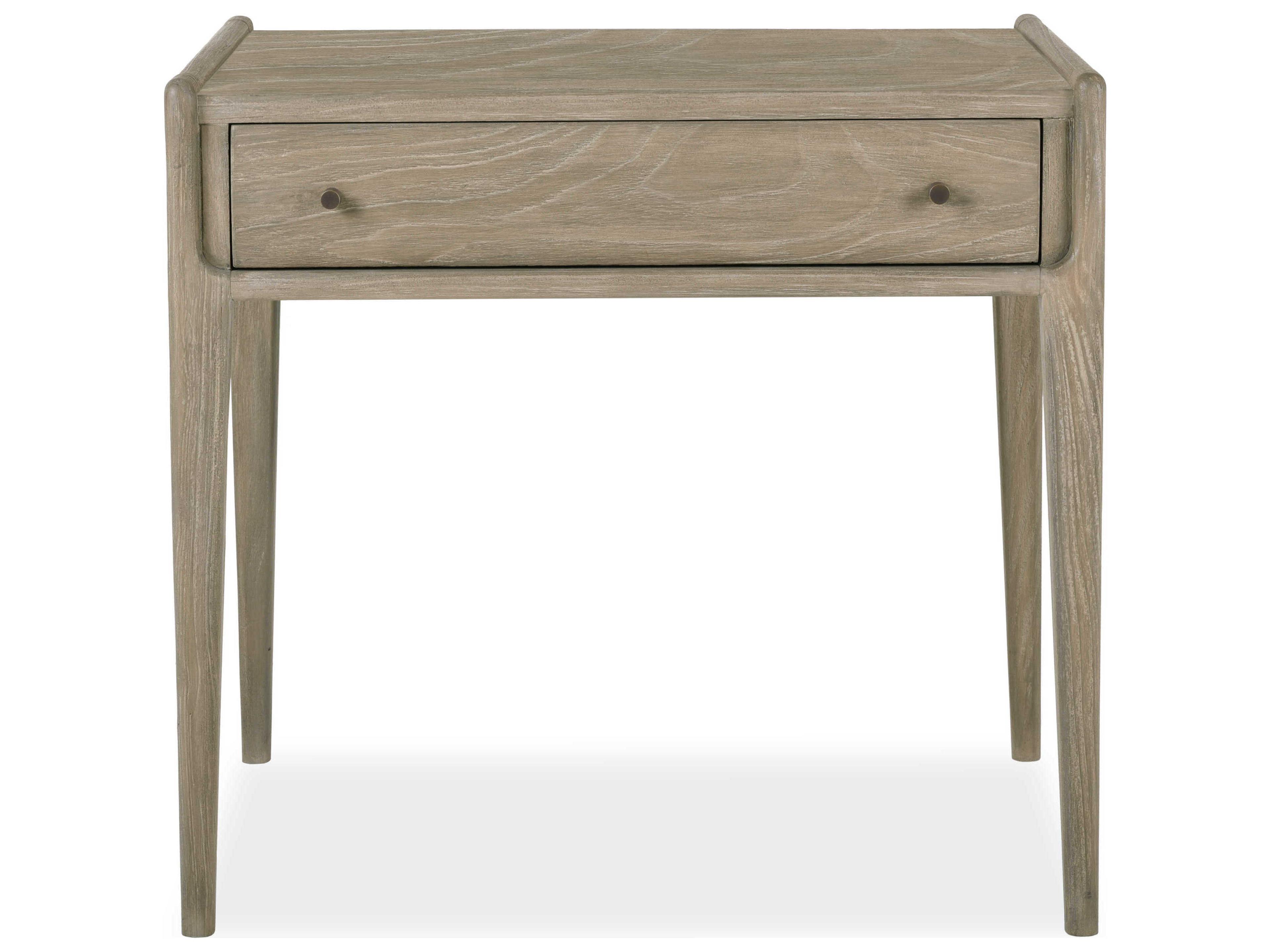 Brownstone Tatum 1-Drawer Brown Teak Wood Nightstand