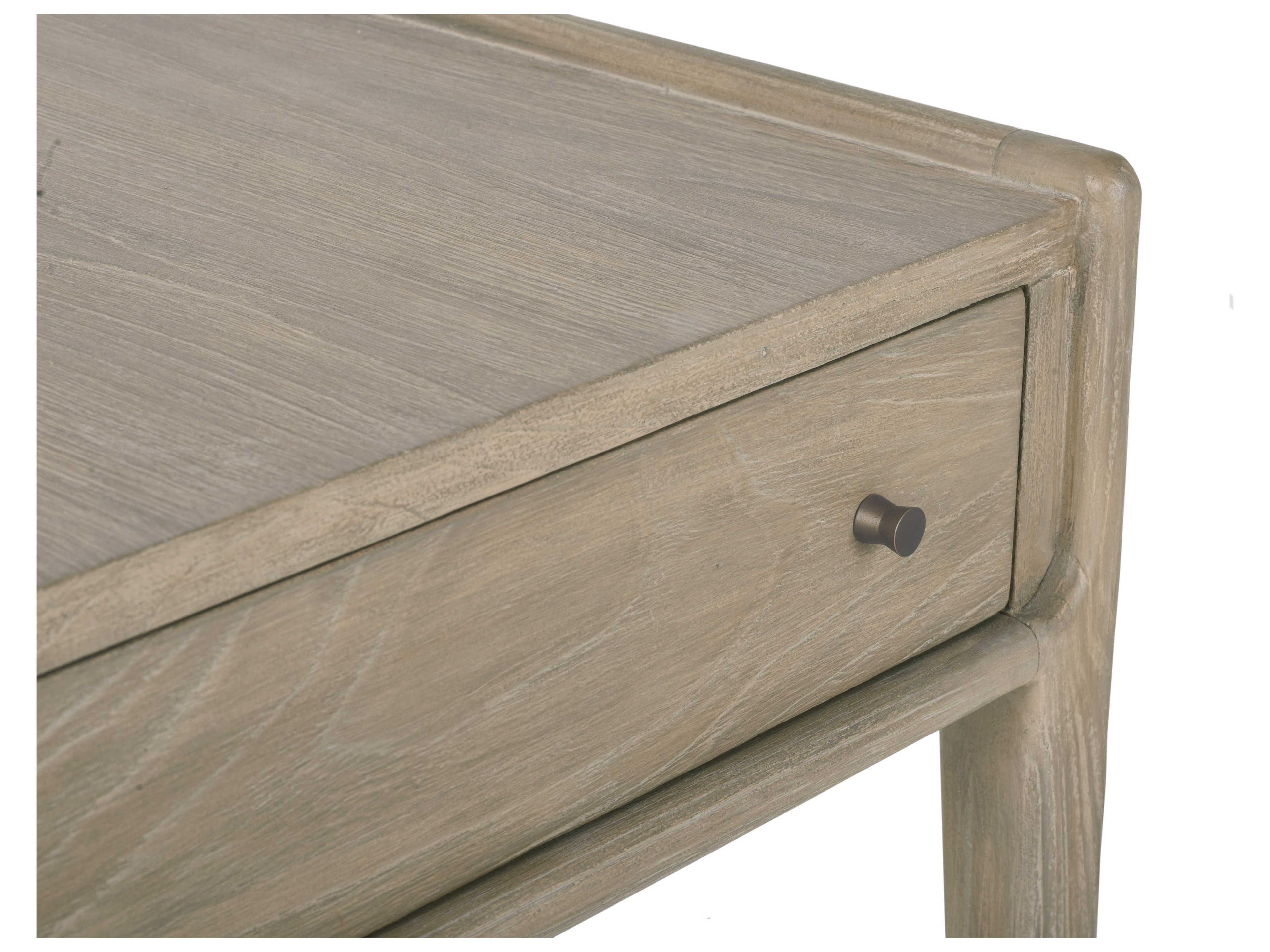 Brownstone Tatum 1-Drawer Brown Teak Wood Nightstand