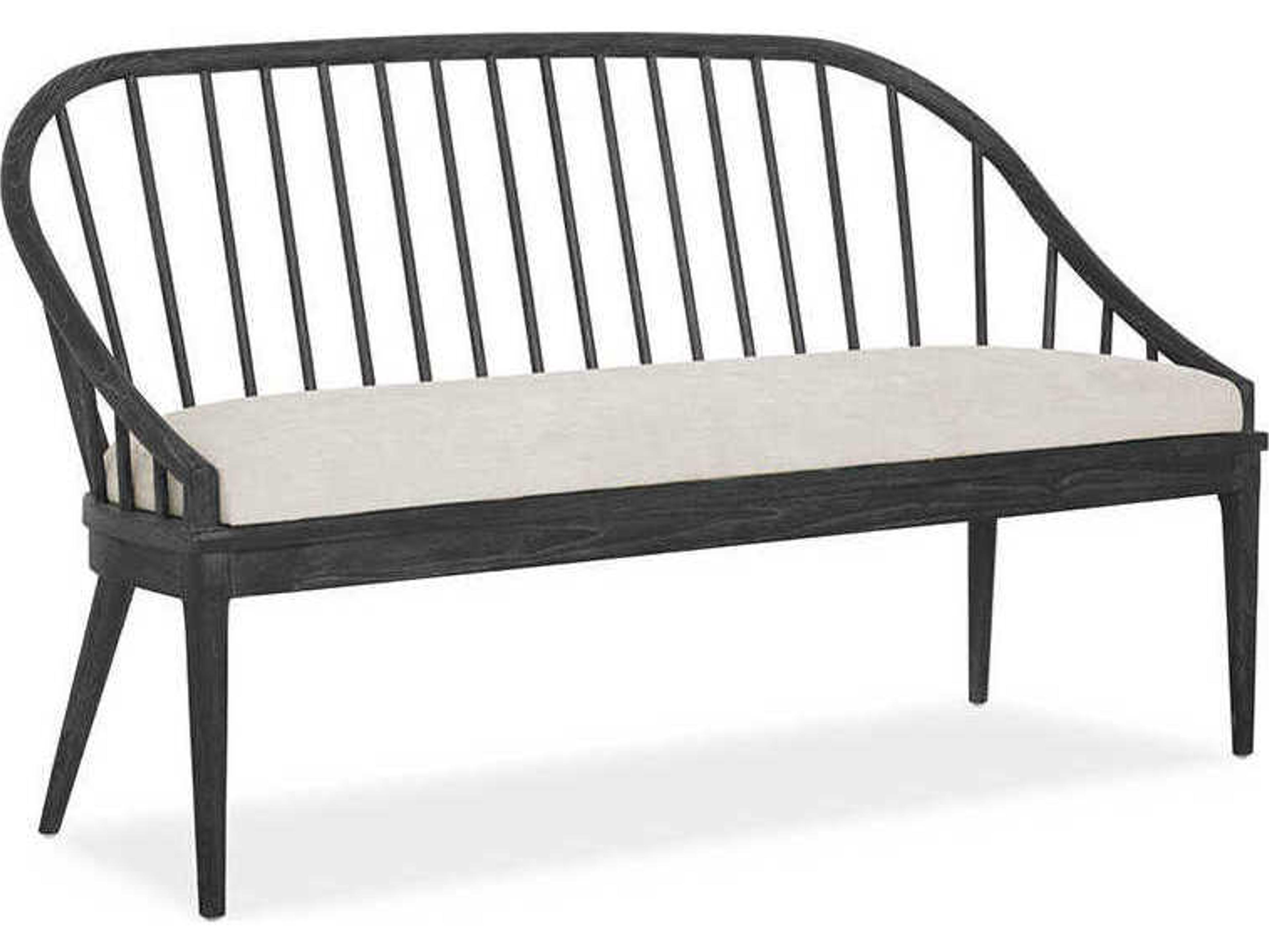 Brownstone Wallace Crypton Beach Mink Black Upholstered Accent Bench