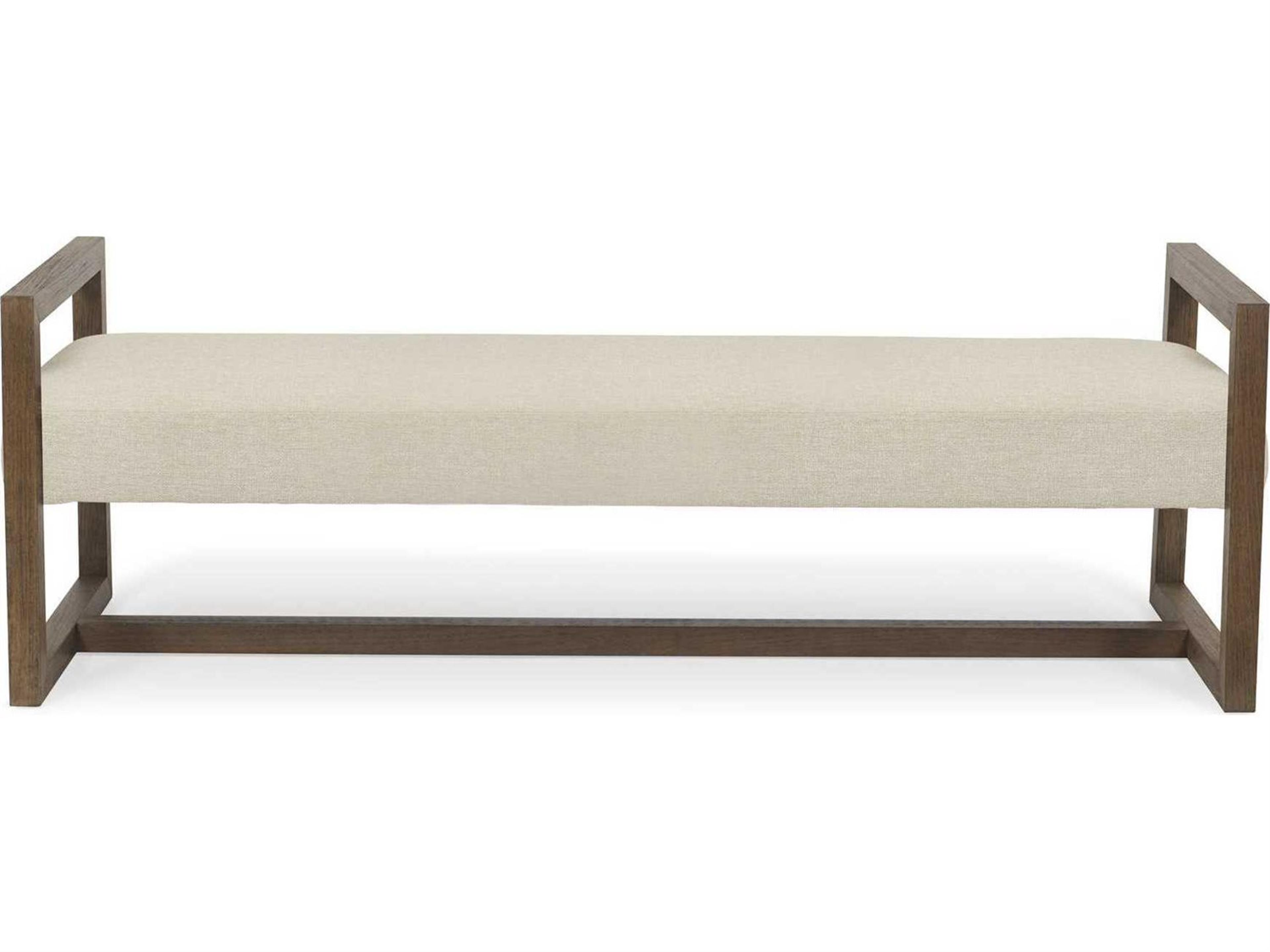 Brownstone Wilson Beach Pecan Beige Upholstered Accent Bench