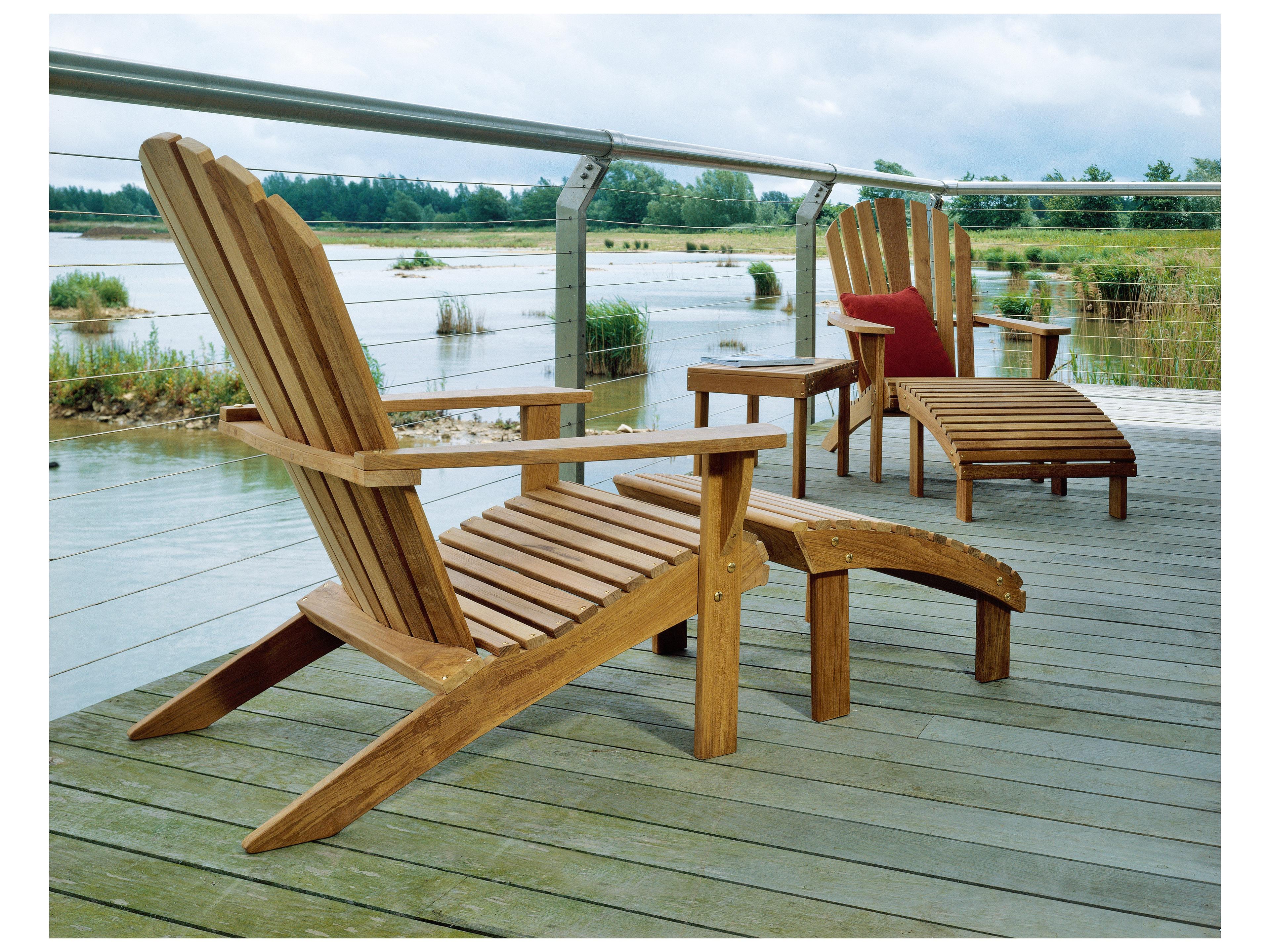 Barlow Tyrie Adirondack Footrest - Natural Teak