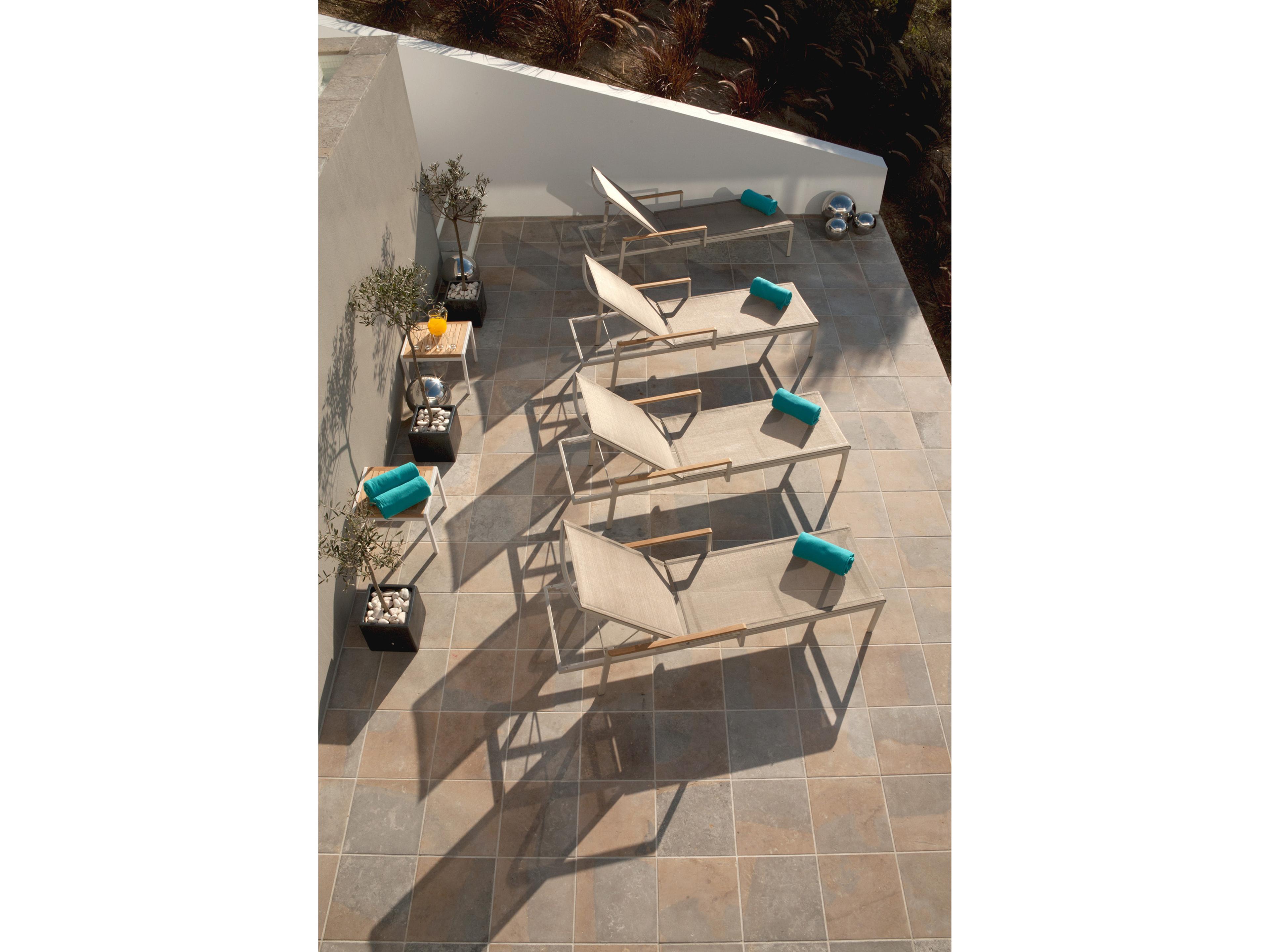 Barlow Tyrie Aura Occasional Aluminum Sling Chaise Lounge