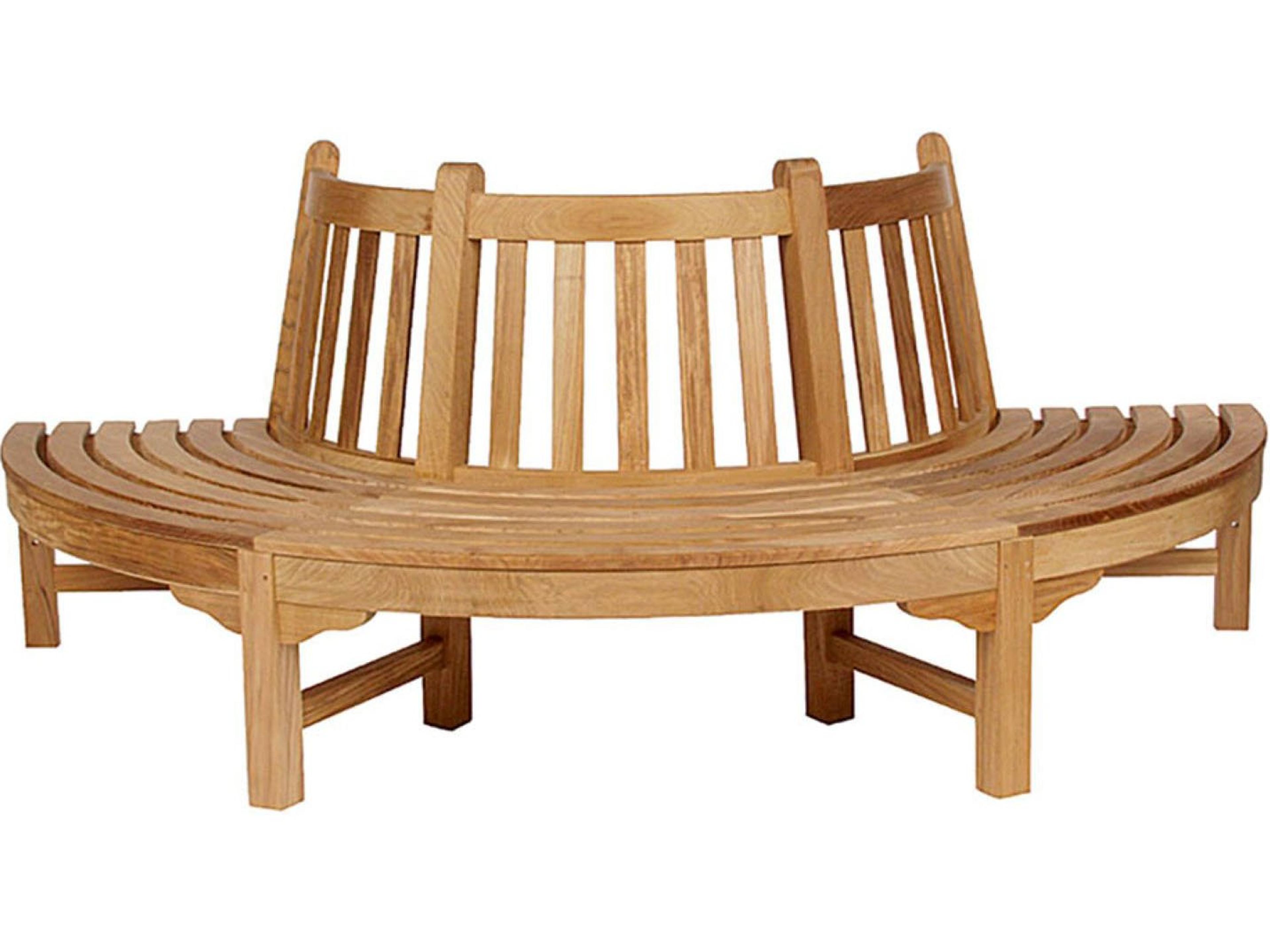 Glenham Circular Half Tree Bench - Natural Teak