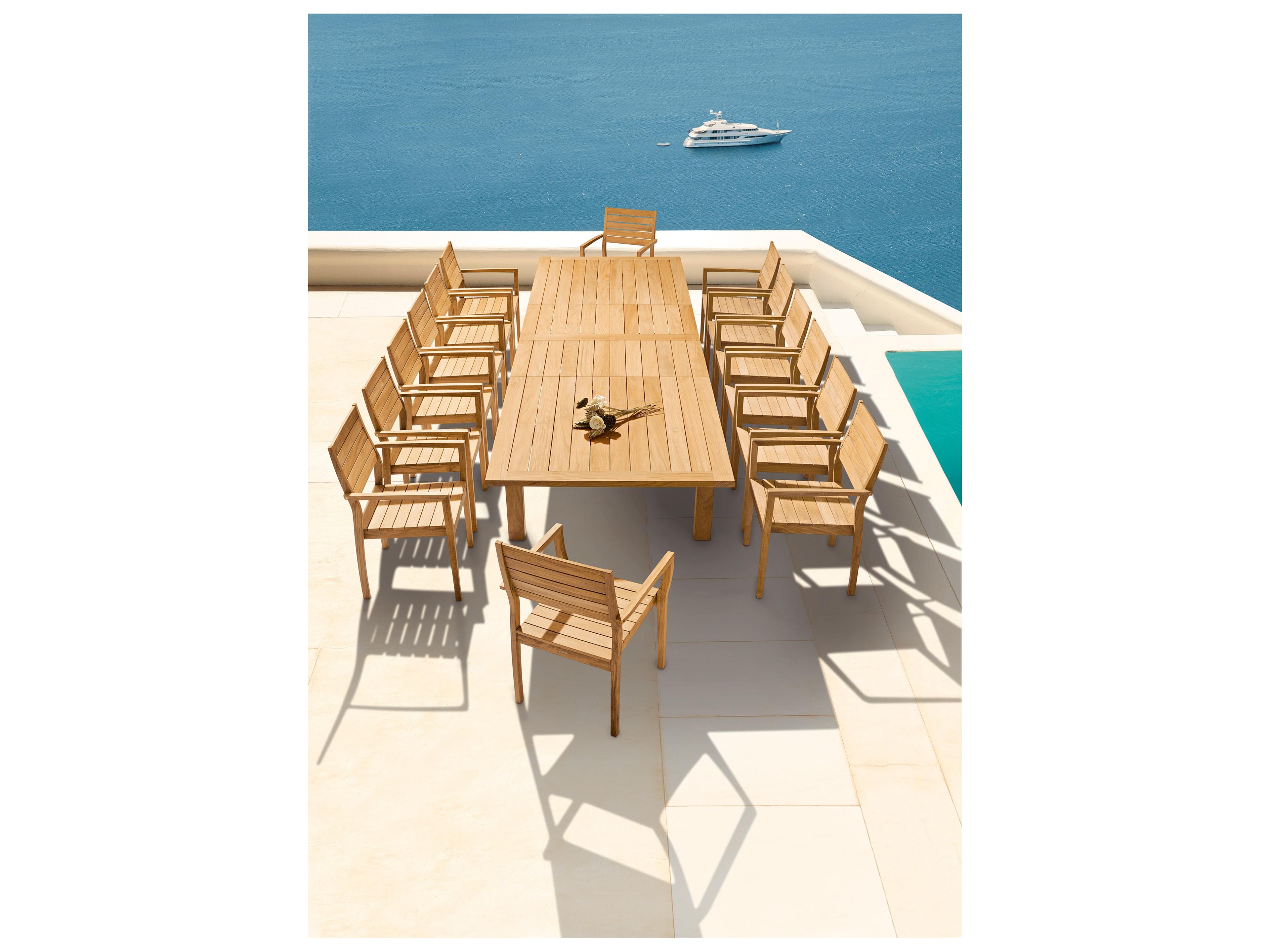 Barlow Tyrie Horizon Dining Arm Chair - Natural Teak