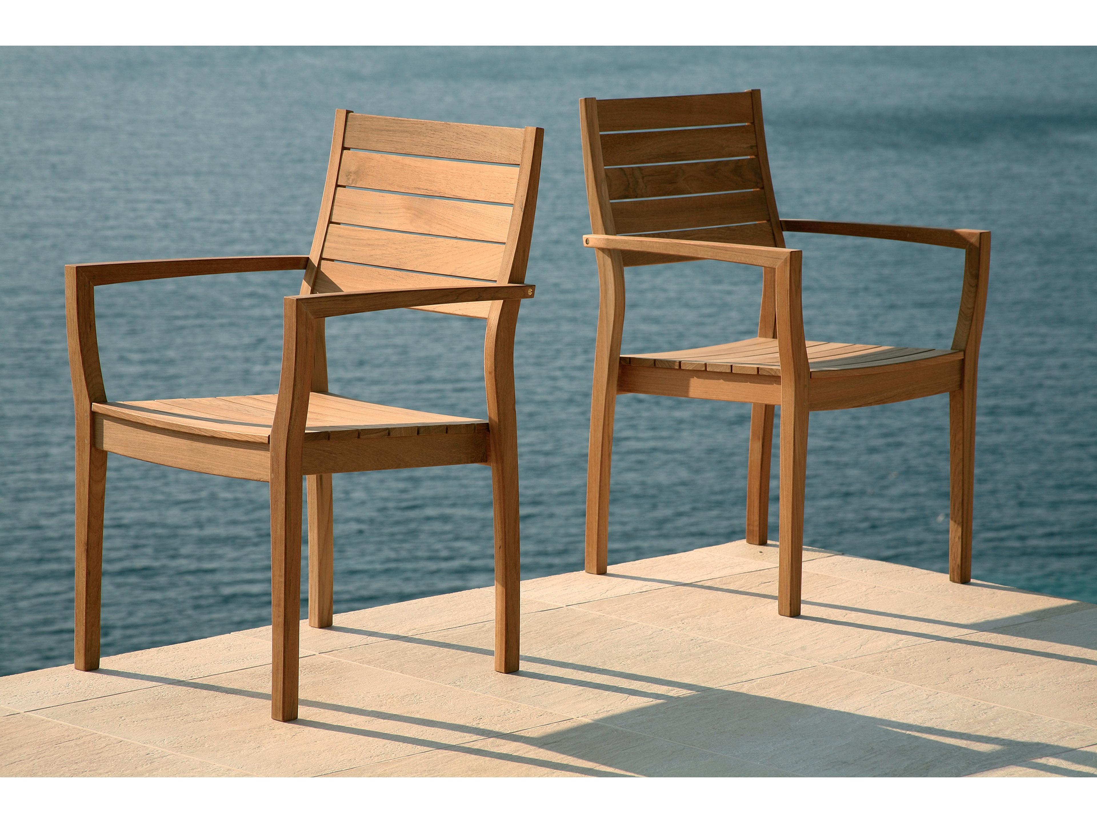 Barlow Tyrie Horizon Dining Arm Chair - Natural Teak