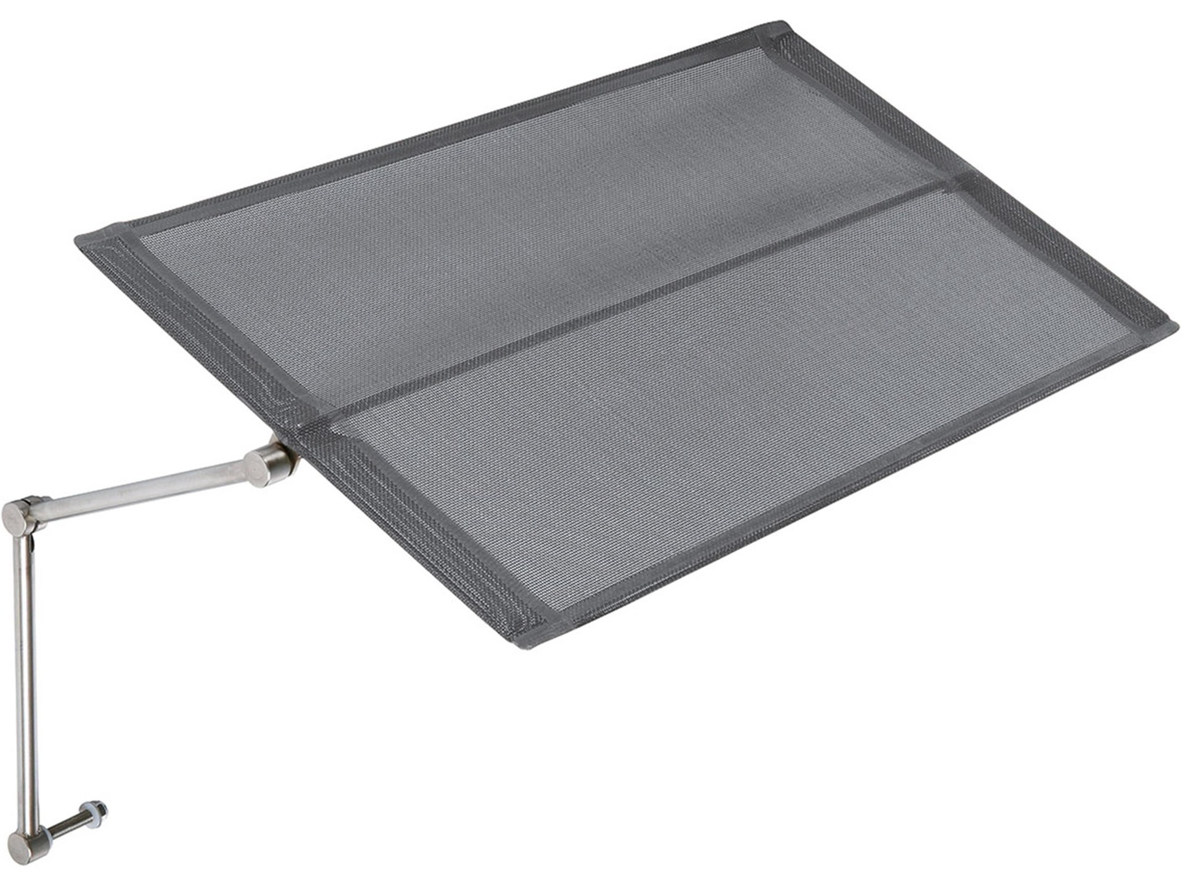 Horizon Lounger Sunshade - Platinum Textilene Sling