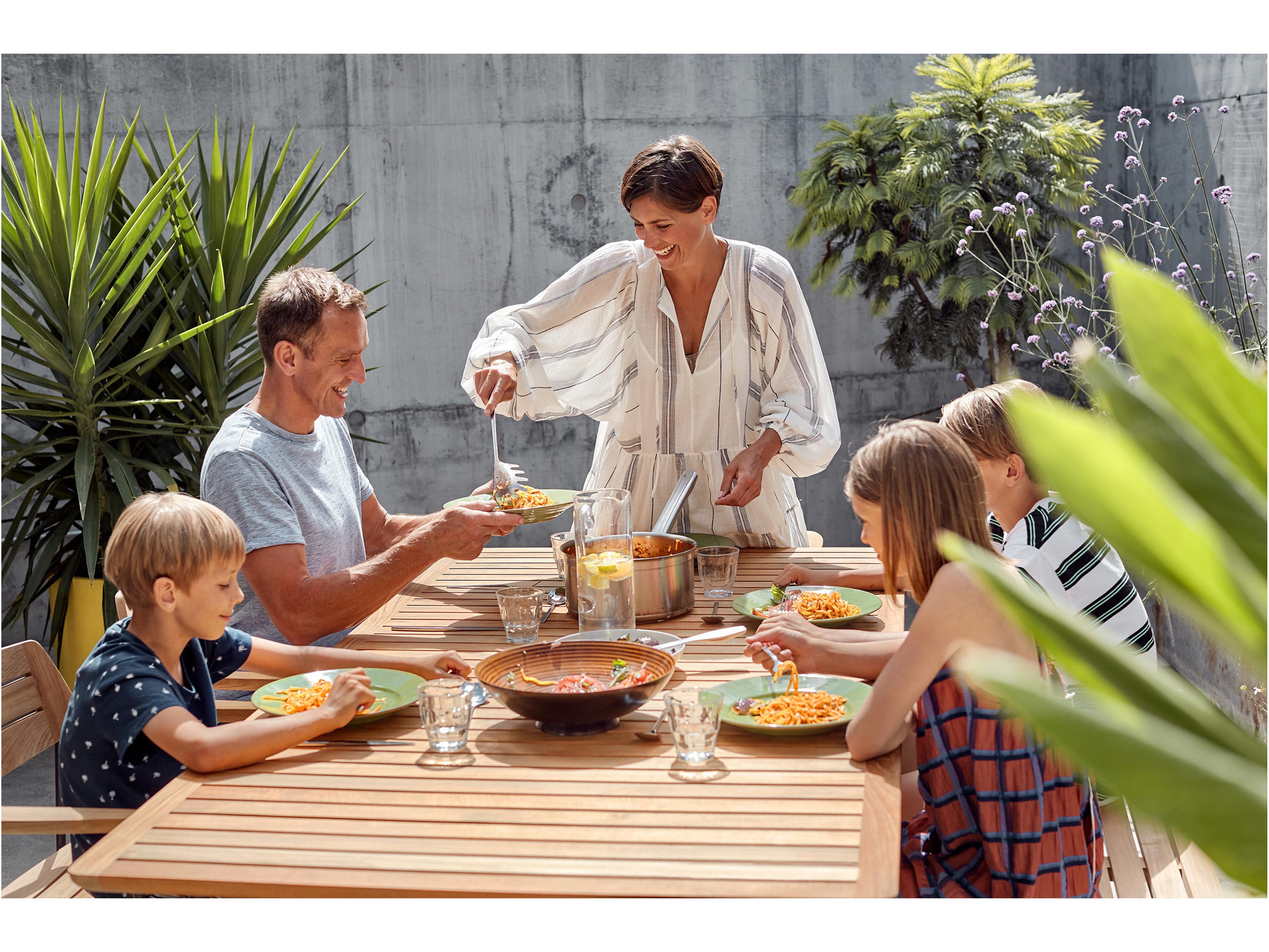 Barlow Tyrie Layout Steel Teak Bench