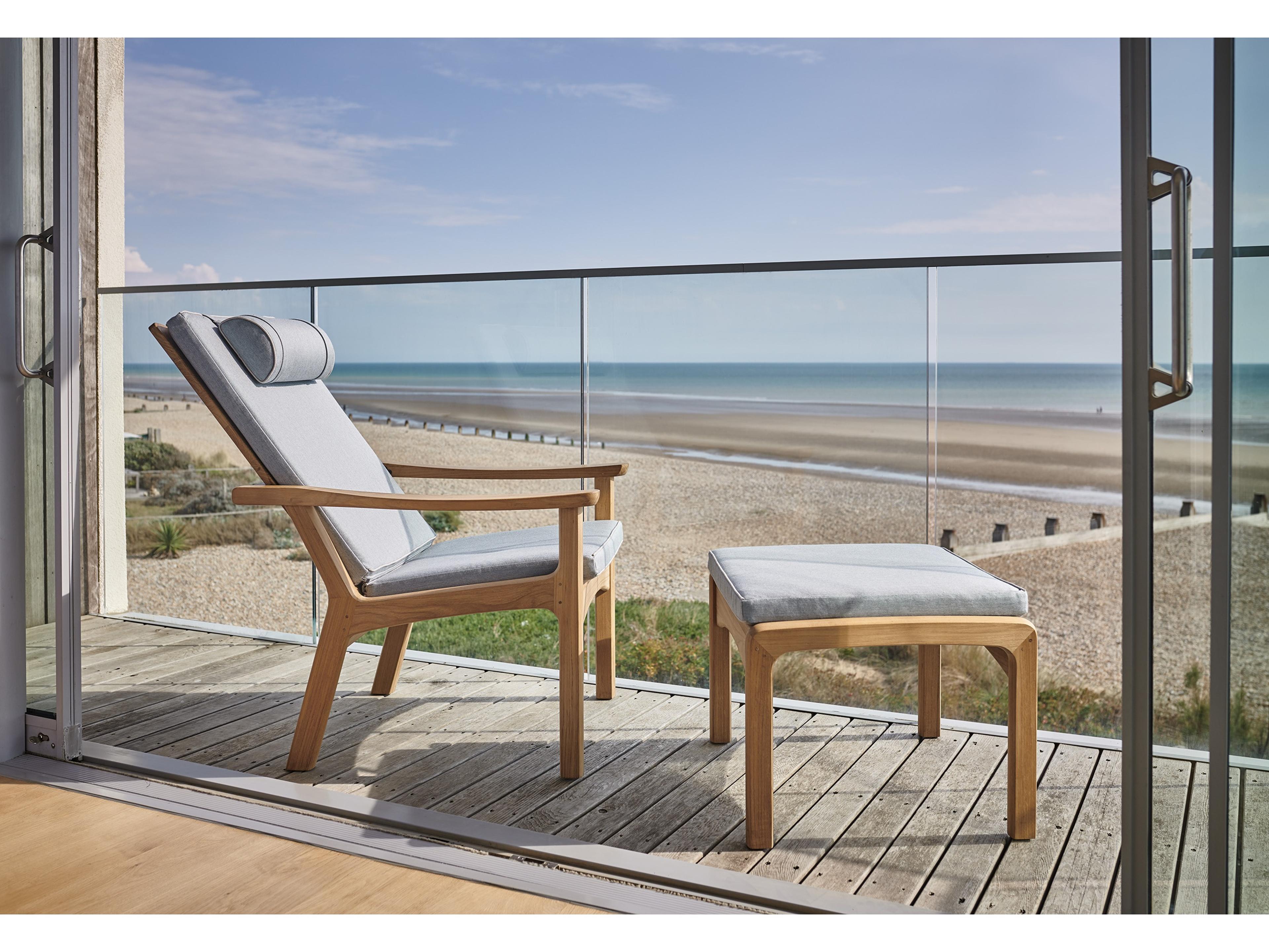 Barlow Tyrie Monterey Deep Seating Ottoman - Natural Teak