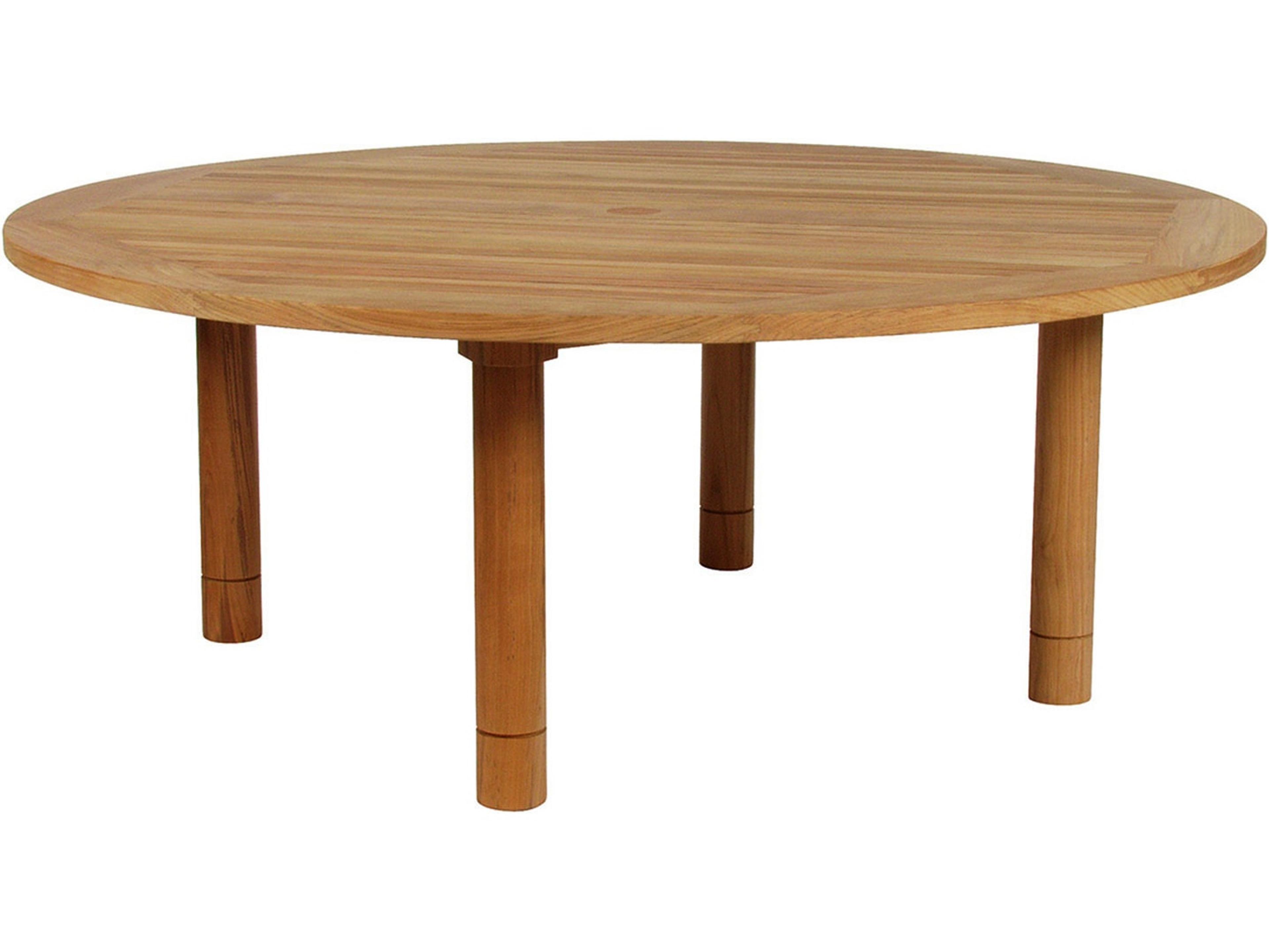 Drummond Round Dining Table - Natural Teak - 73"
