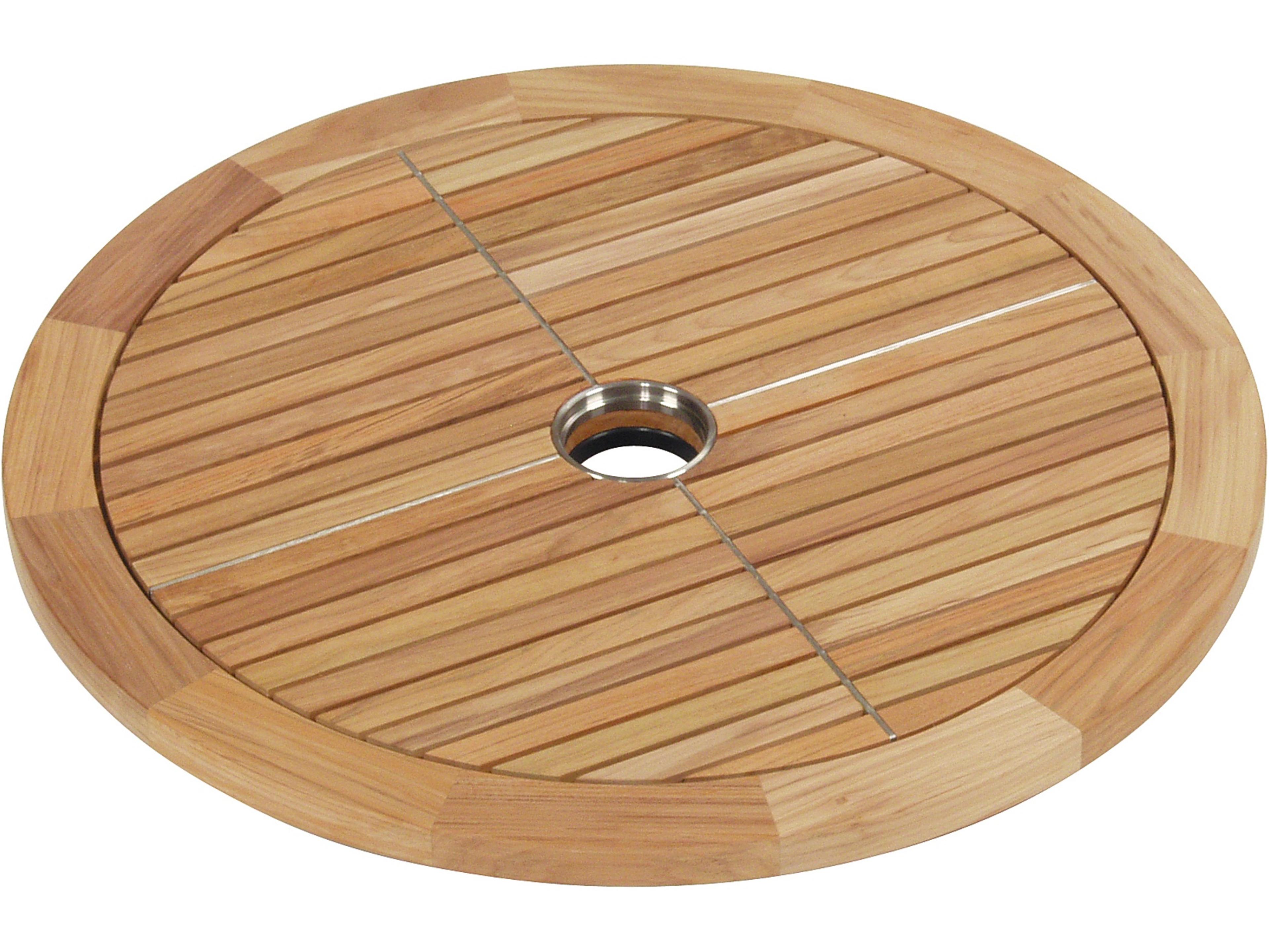 Equinox Lazy Susan - Natural Teak - 26"W
