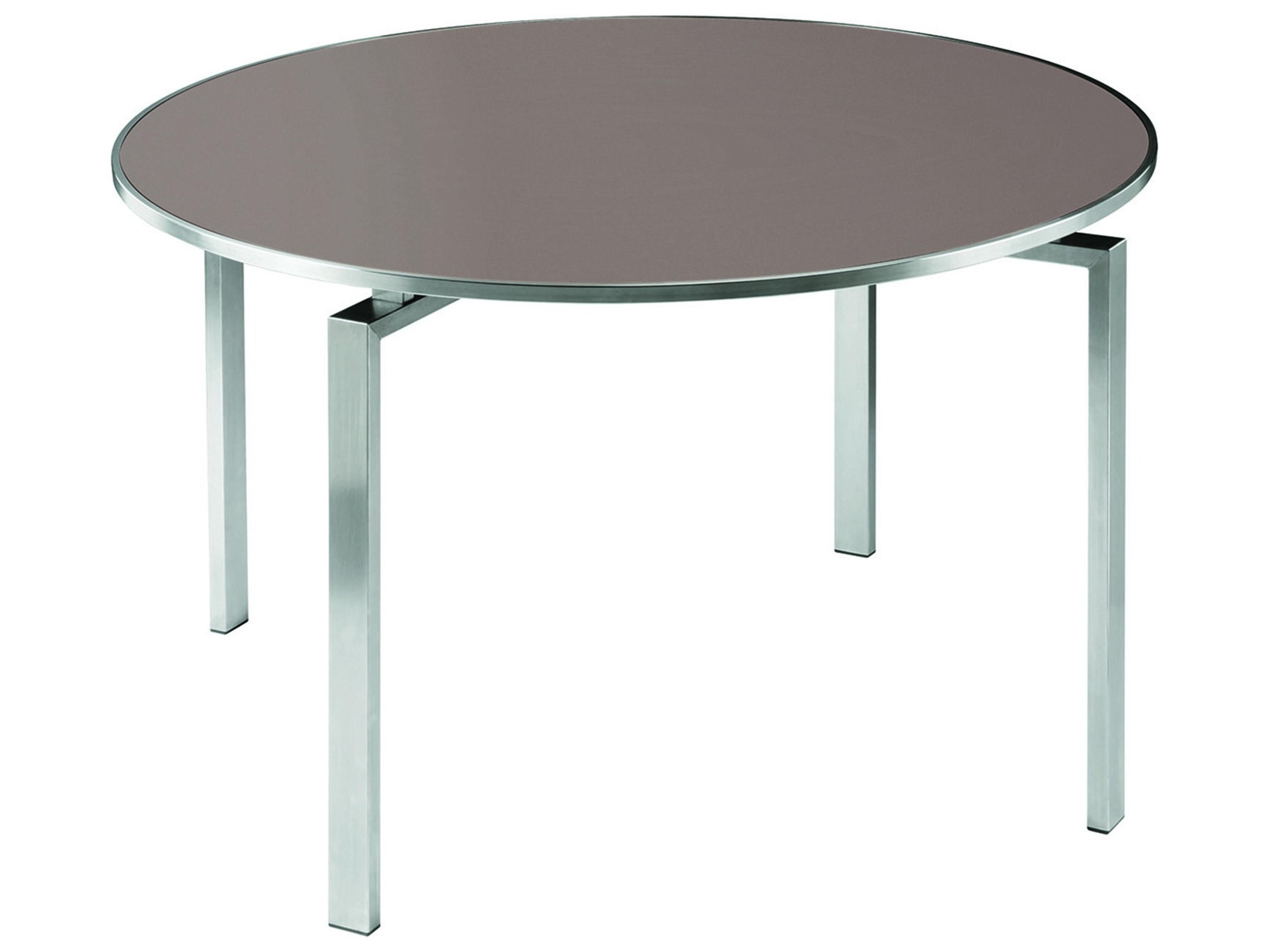 Mercury Dining Table  Silver Stainless Steel  Platinum Glass