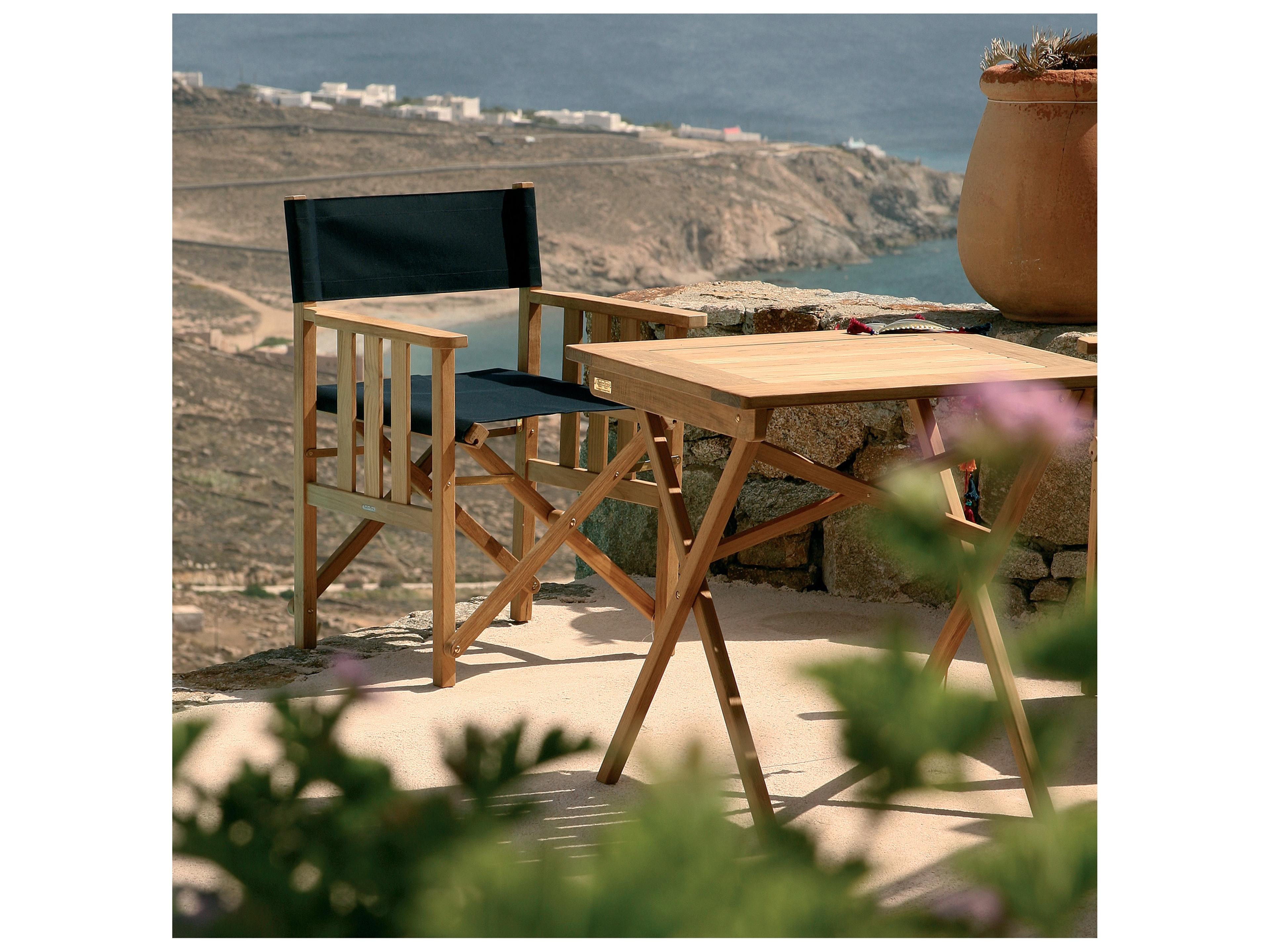 Barlow Tyrie Safari Folding Side Table - Natural Teak