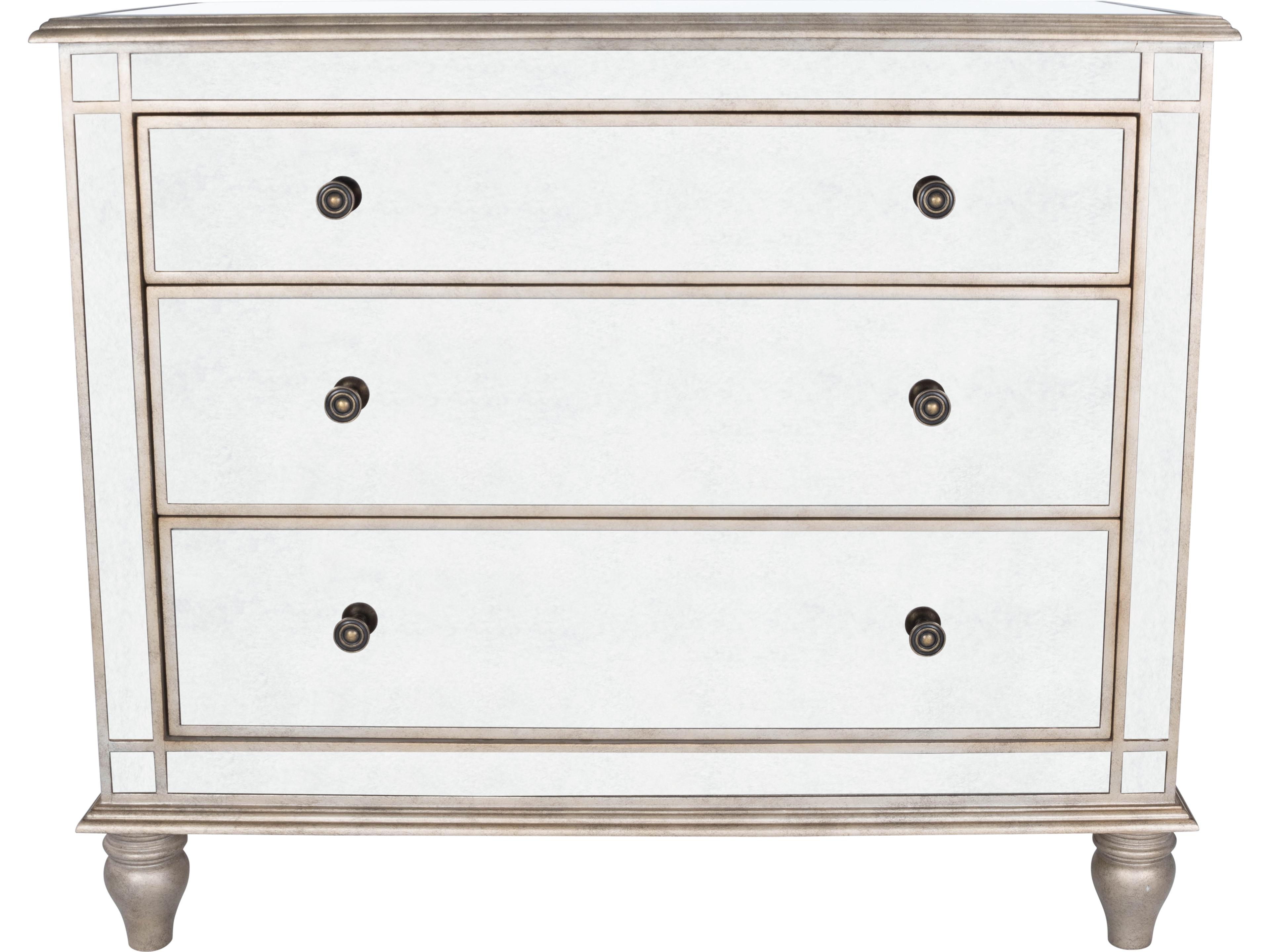 Butler Laflin Mirror Mirrored Birch Wood Accent Chest