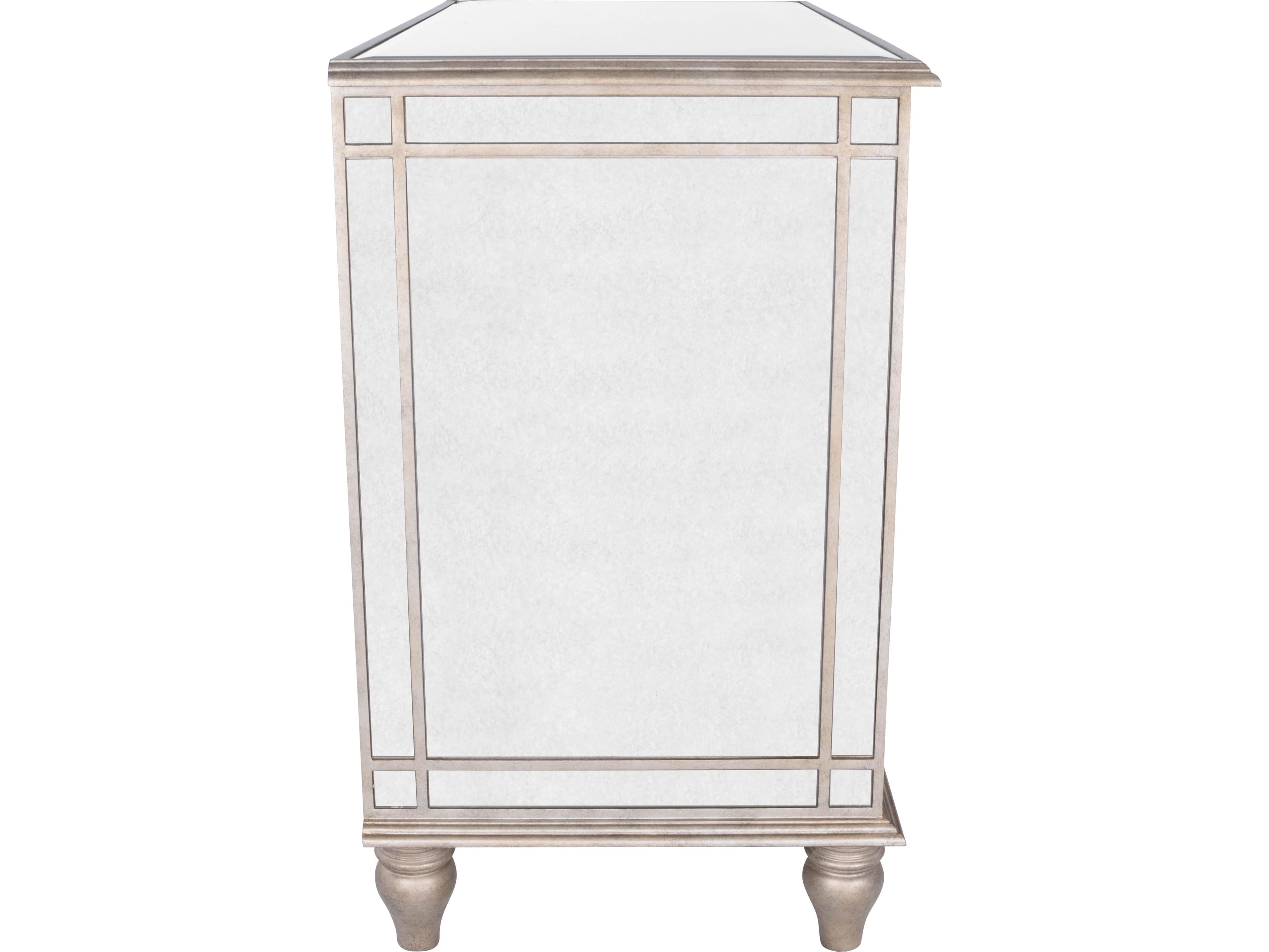 Butler Laflin Mirror Mirrored Birch Wood Accent Chest