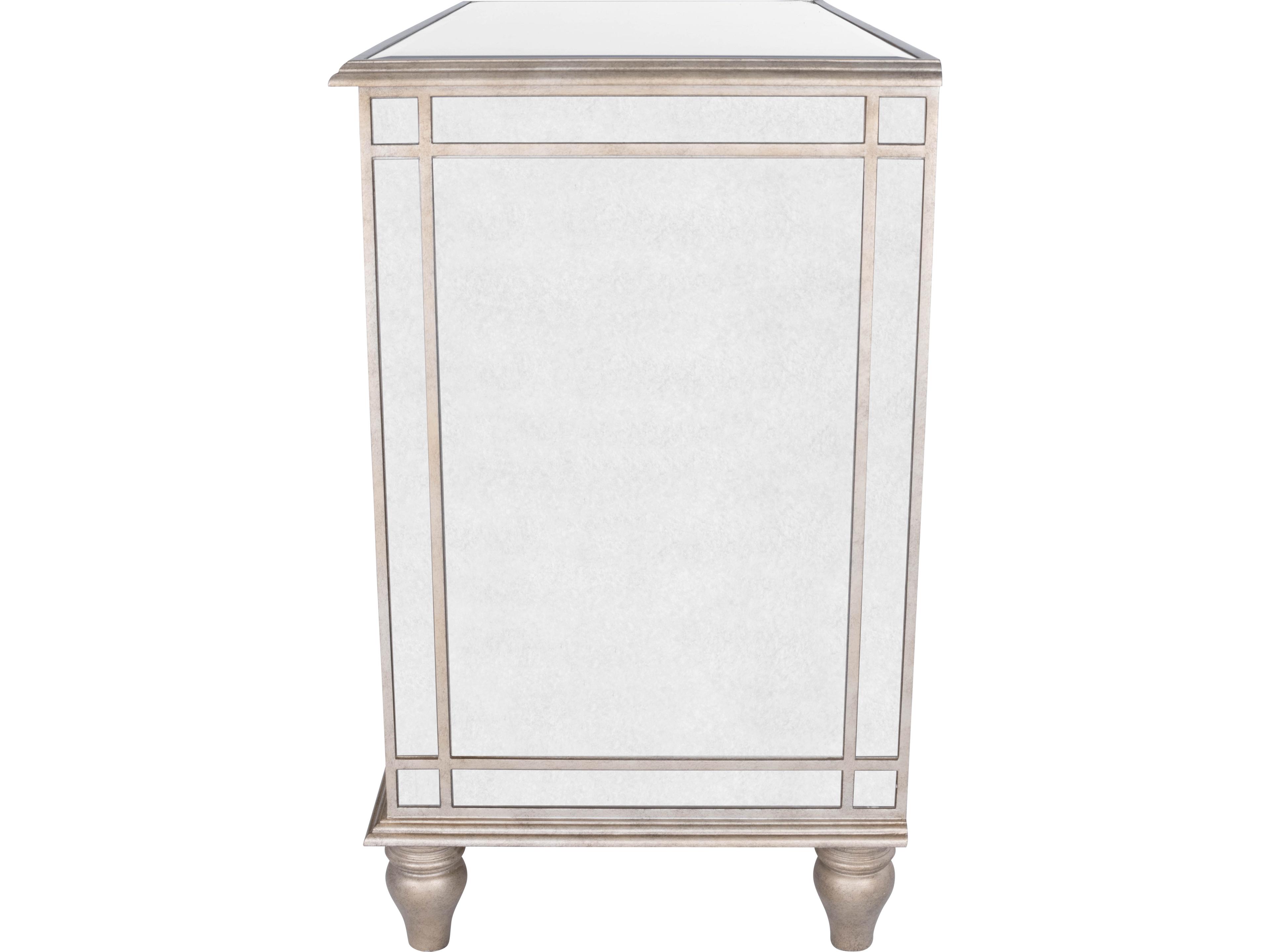 Butler Laflin Mirror Mirrored Birch Wood Accent Chest