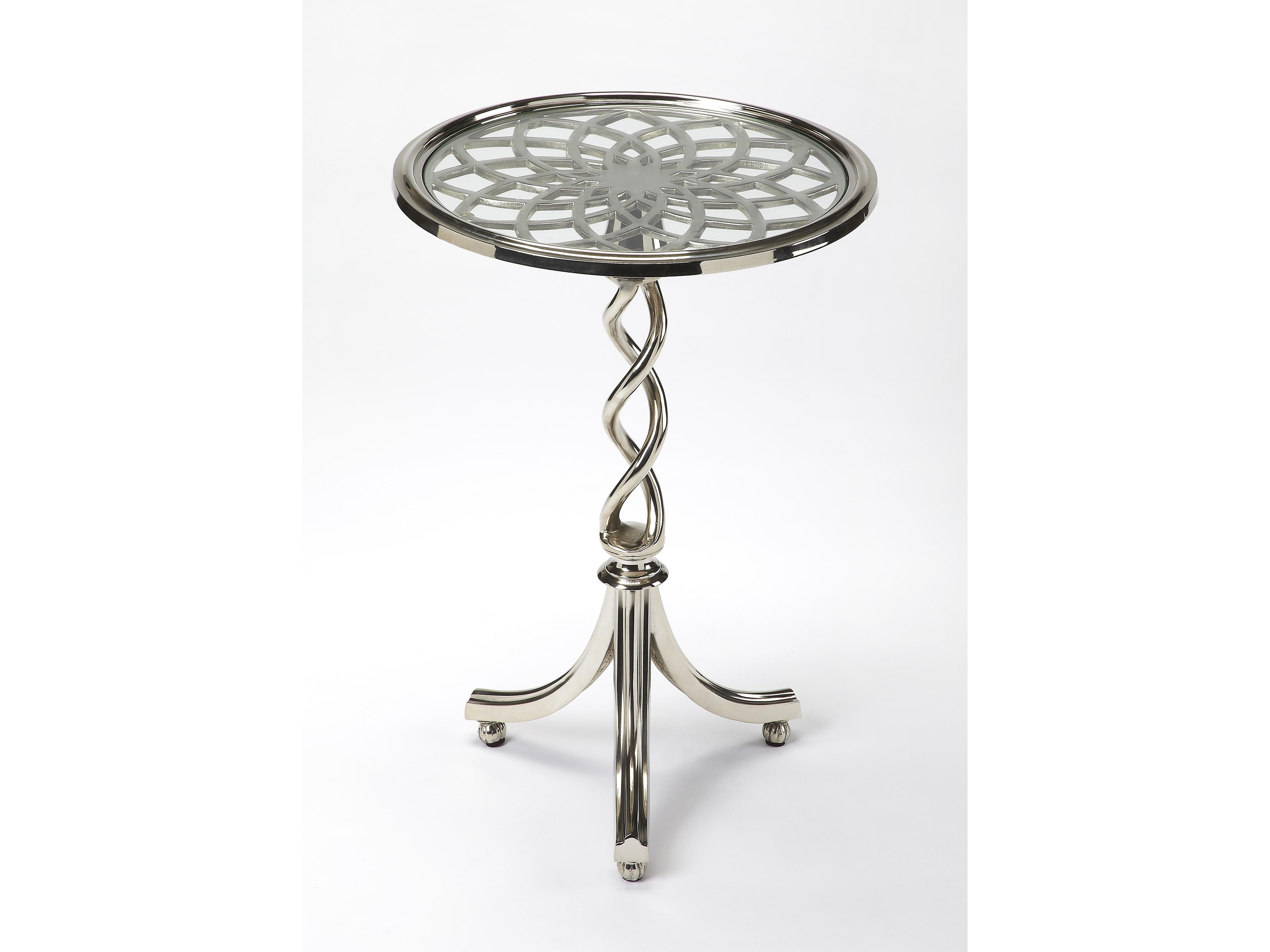 Butler Isidora Round Glass Modern Expressions End Table