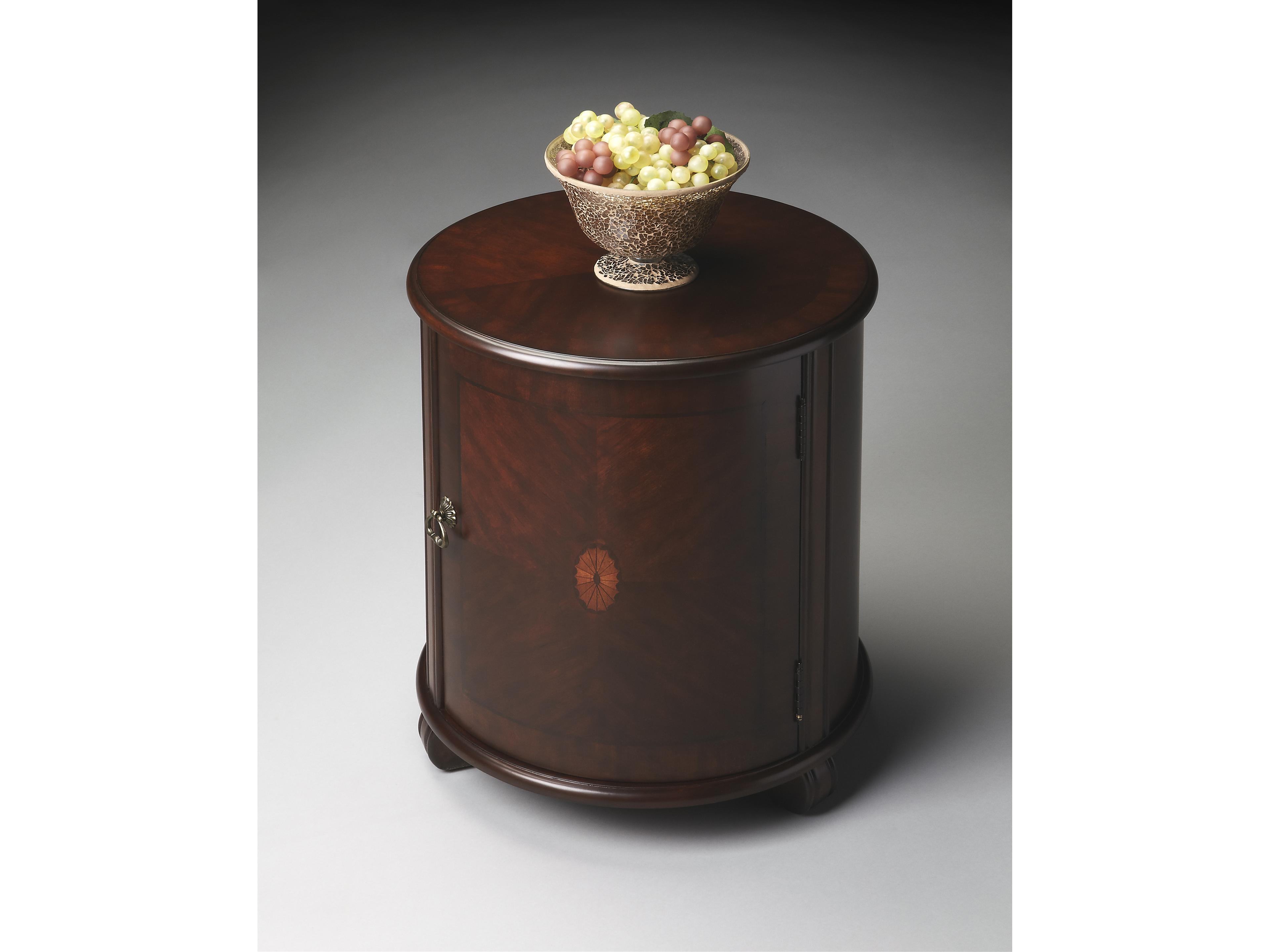 Butler Lawrie Round Wood Cherry End Table