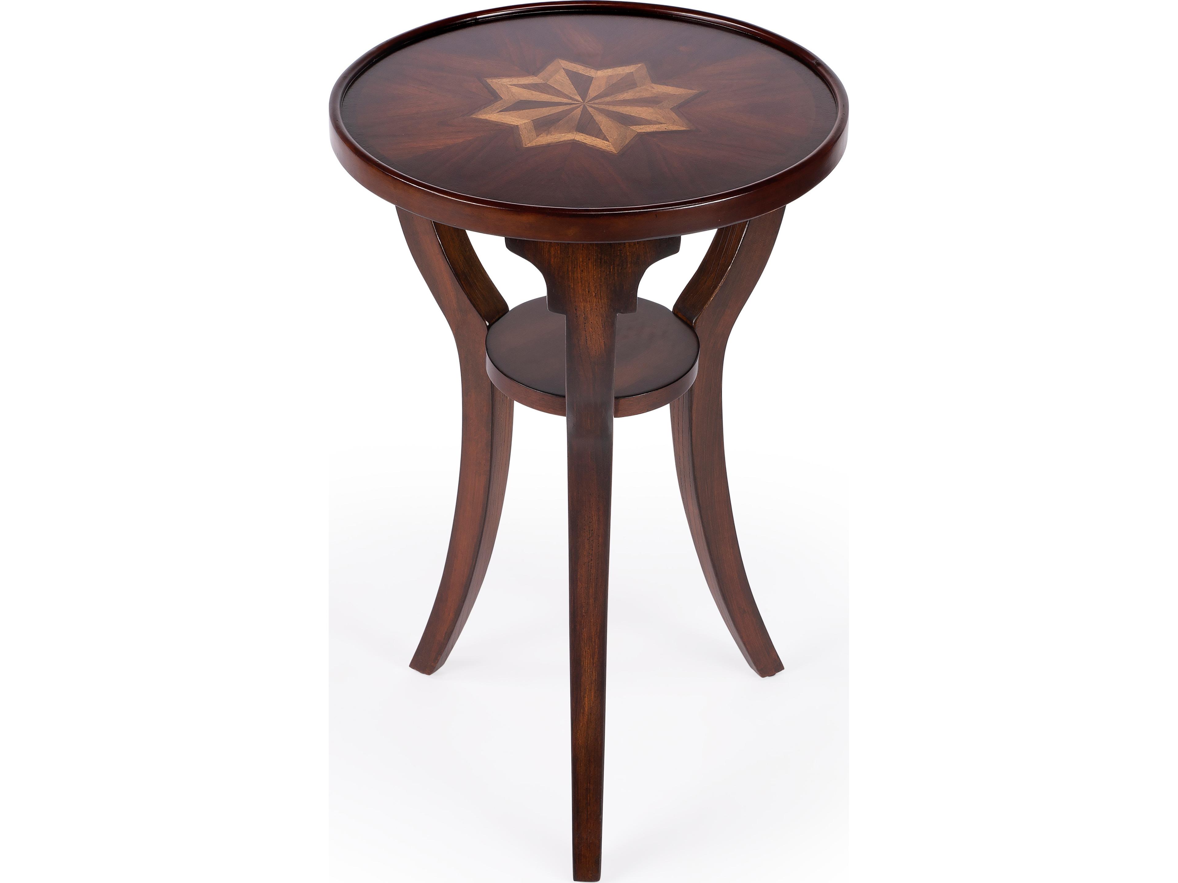 Butler Dalton Round Wood Cherry End Table