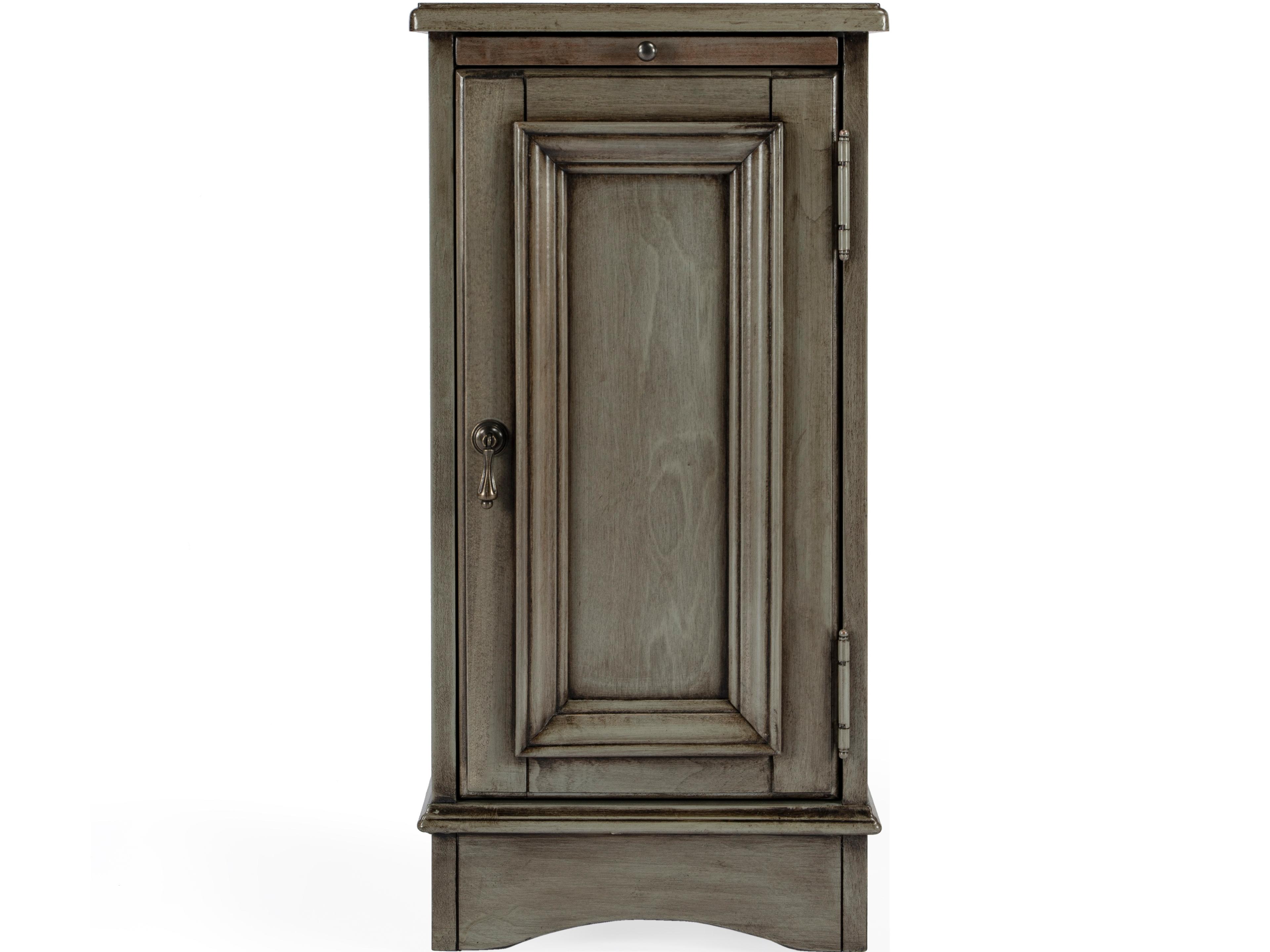 Butler Harling Rectangular Wood Silver Satin End Table