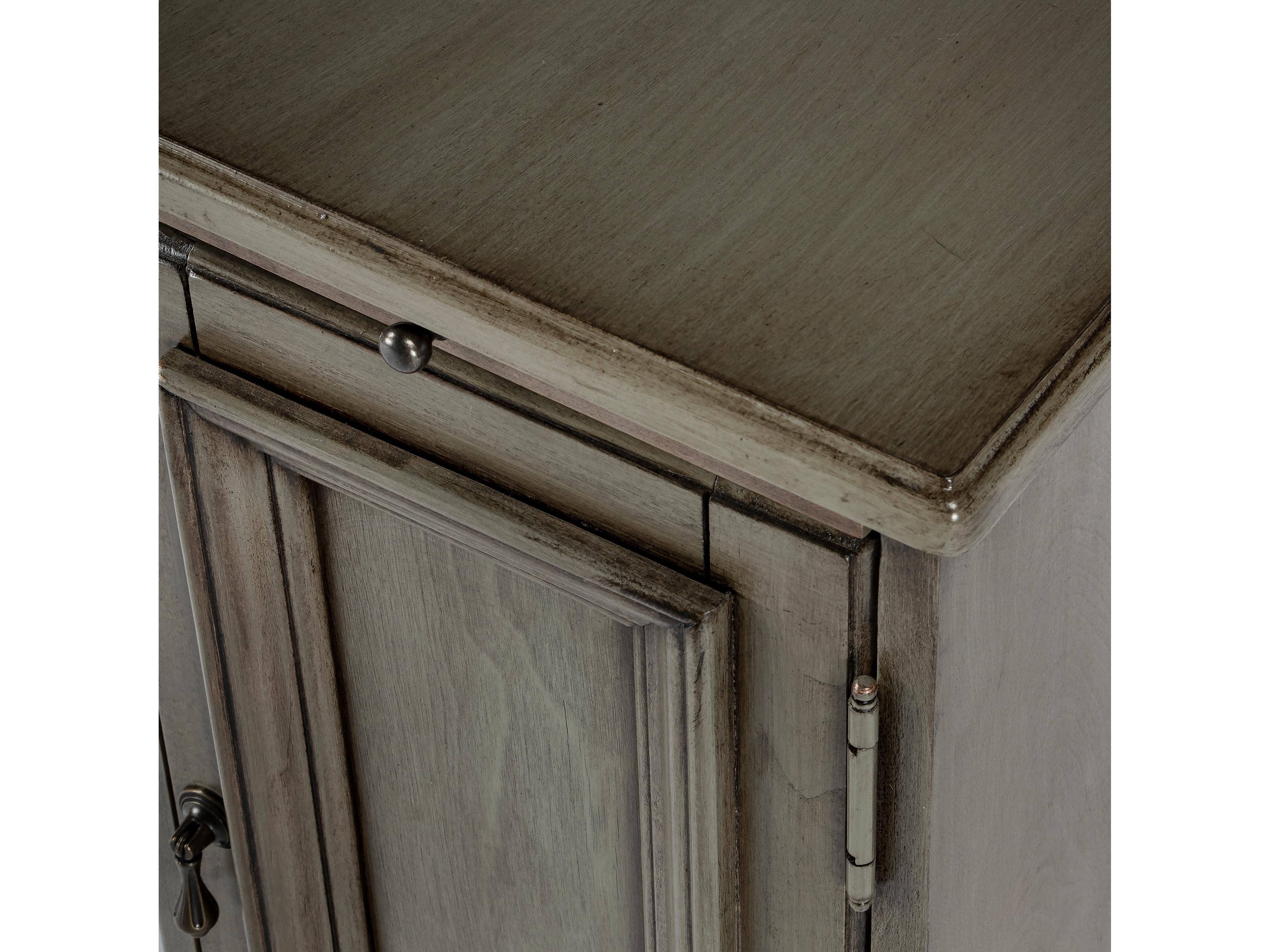 Butler Harling Rectangular Wood Silver Satin End Table