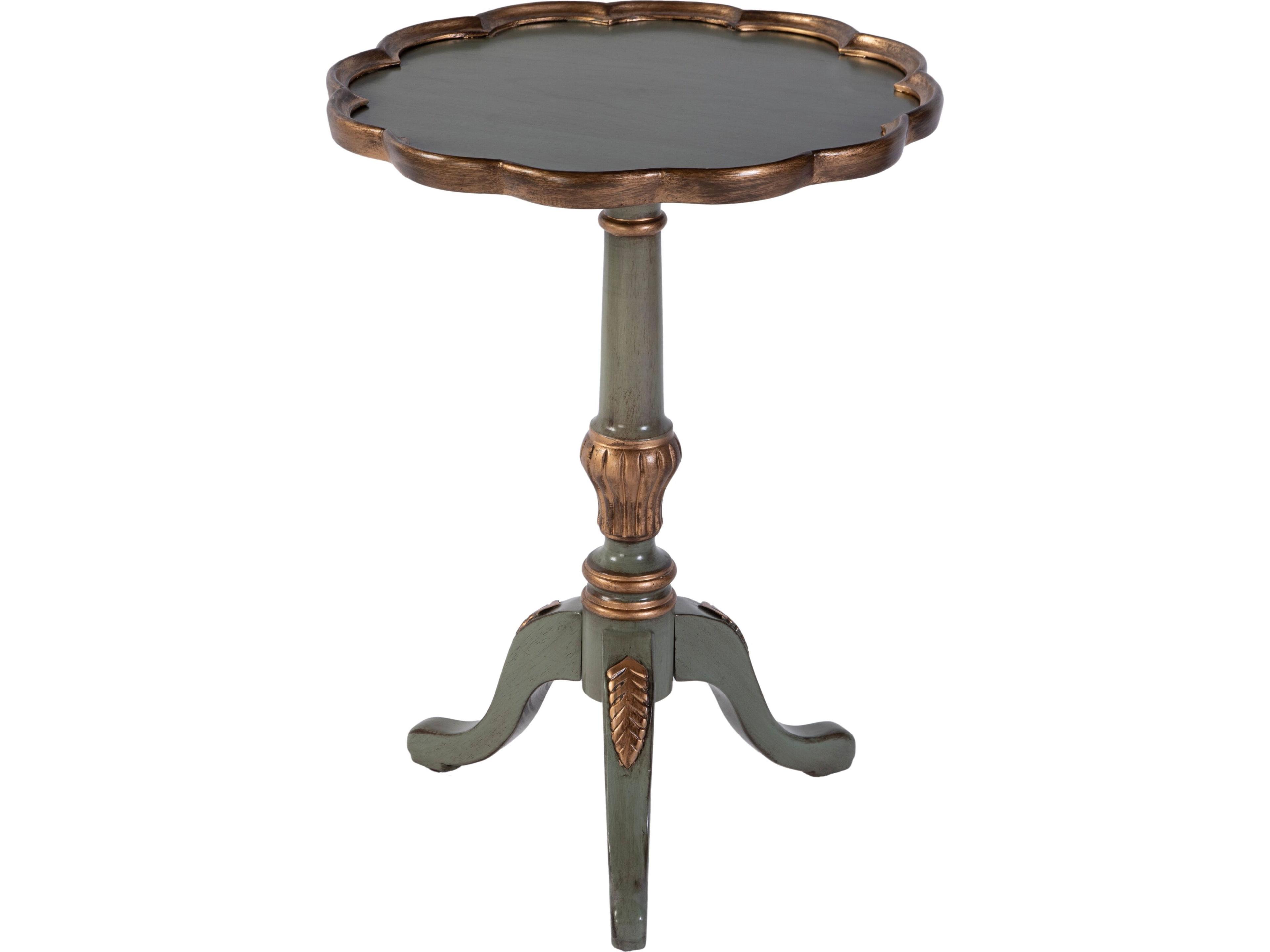Butler Dansby Round Wood Royal Pastel Green End Table
