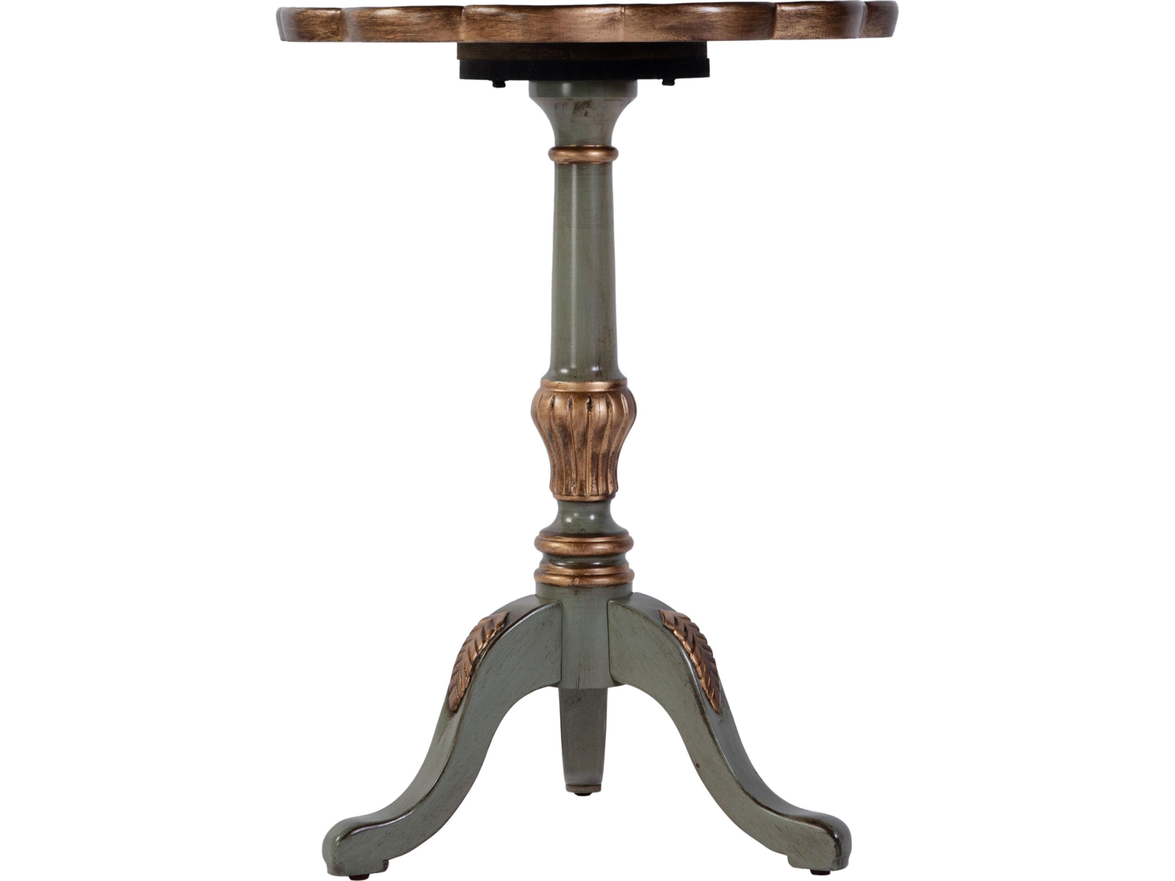 Butler Dansby Round Wood Royal Pastel Green End Table