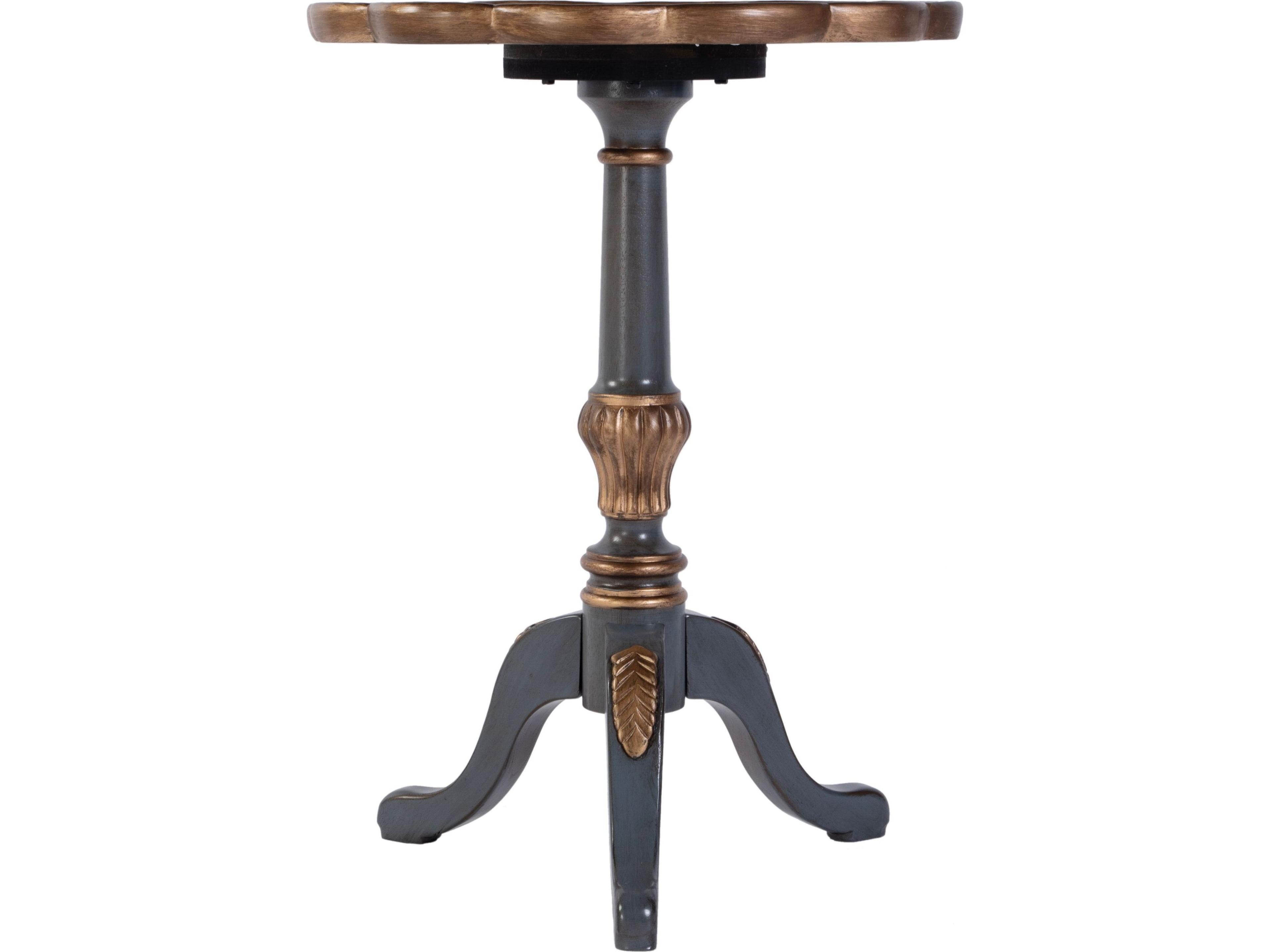 Butler Dansby Round Wood Royal Pastel Blue End Table