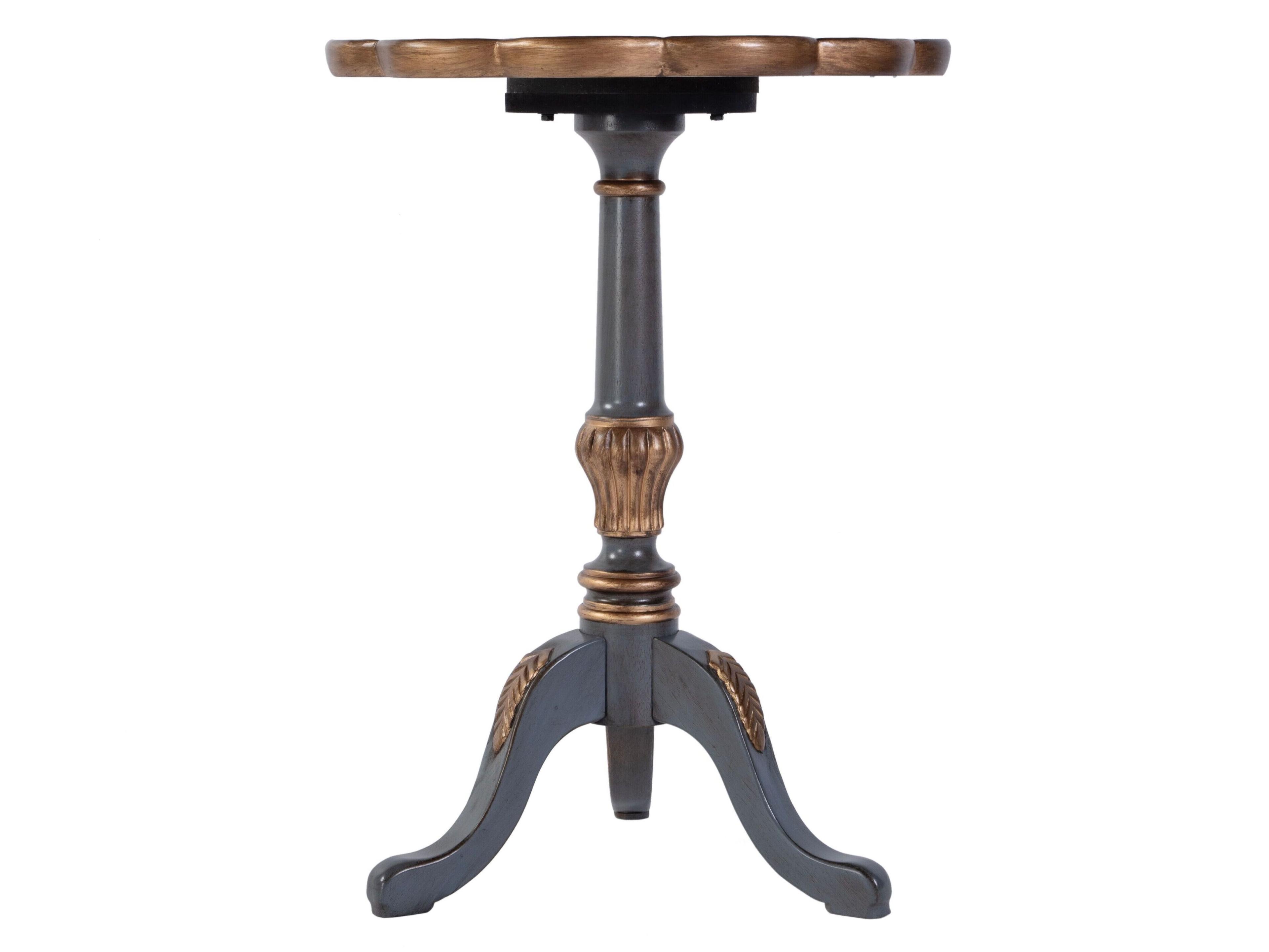 Butler Dansby Round Wood Royal Pastel Blue End Table