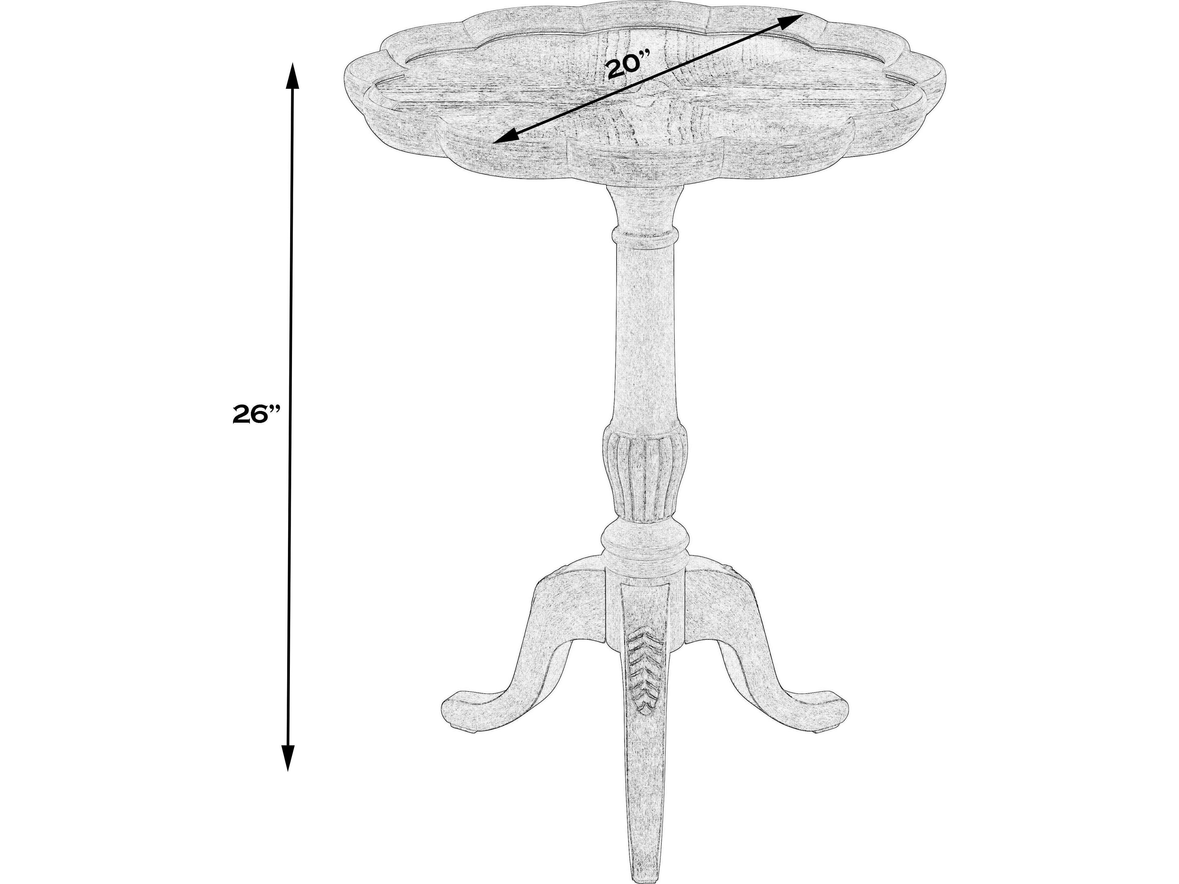 Butler Dansby Round Wood Royal Pastel Blue End Table