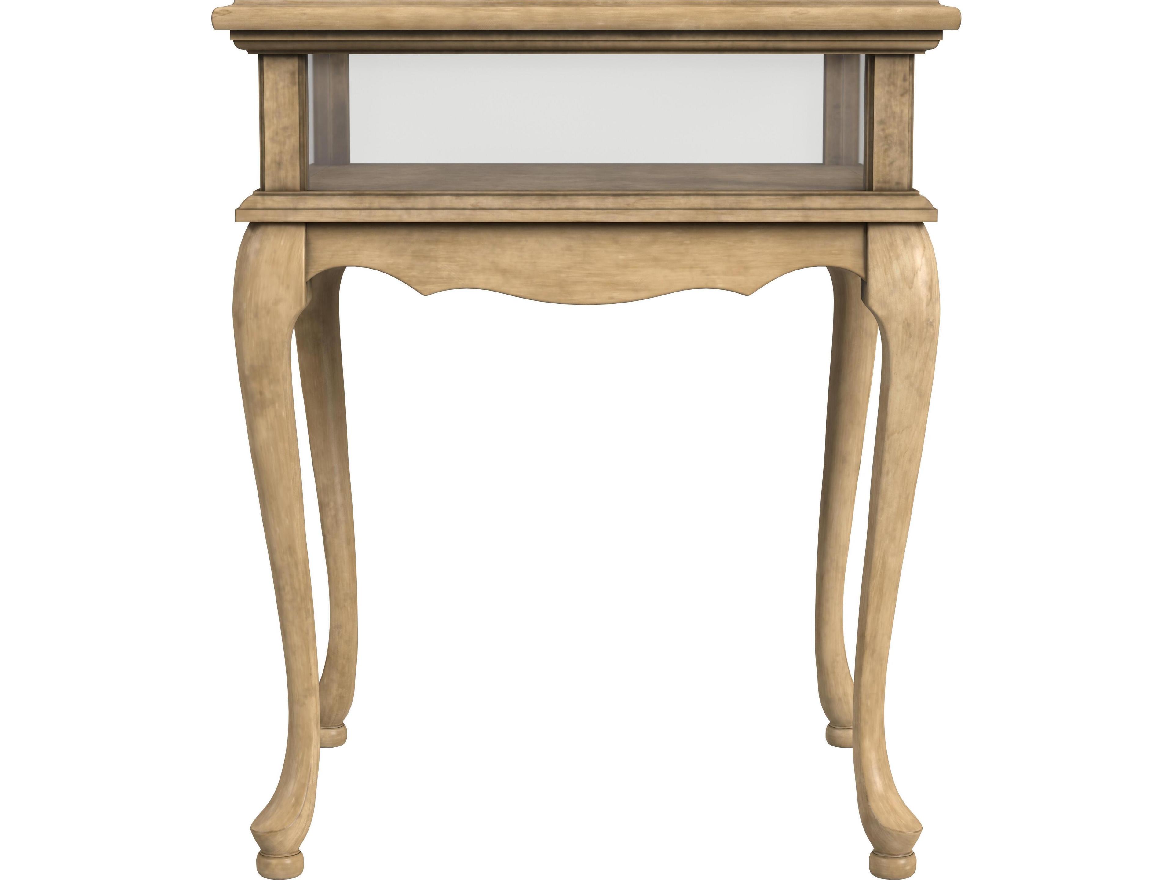 Butler Burton Rectangular Glass Antique Beige End Table