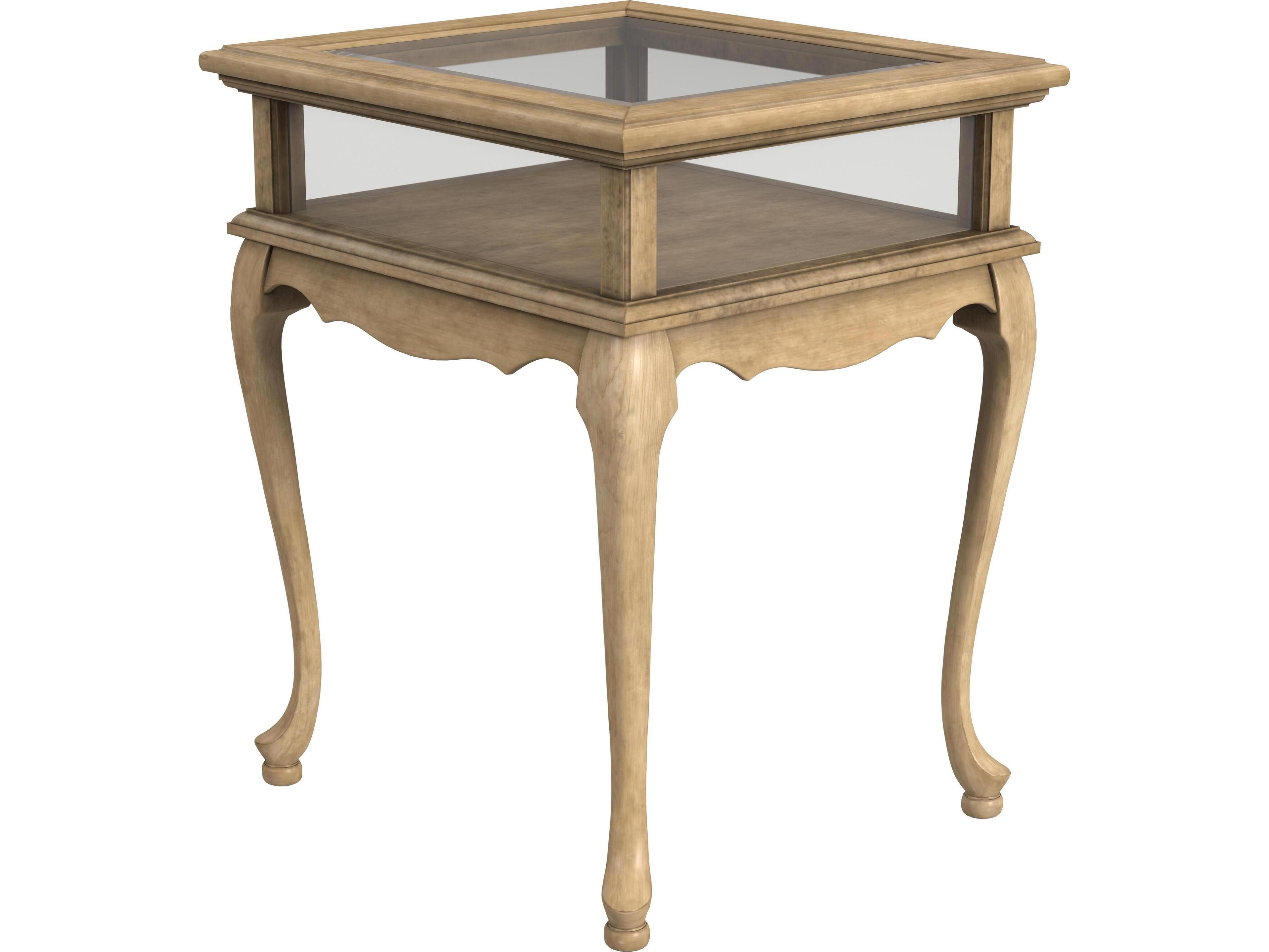 Butler Burton Rectangular Glass Antique Beige End Table