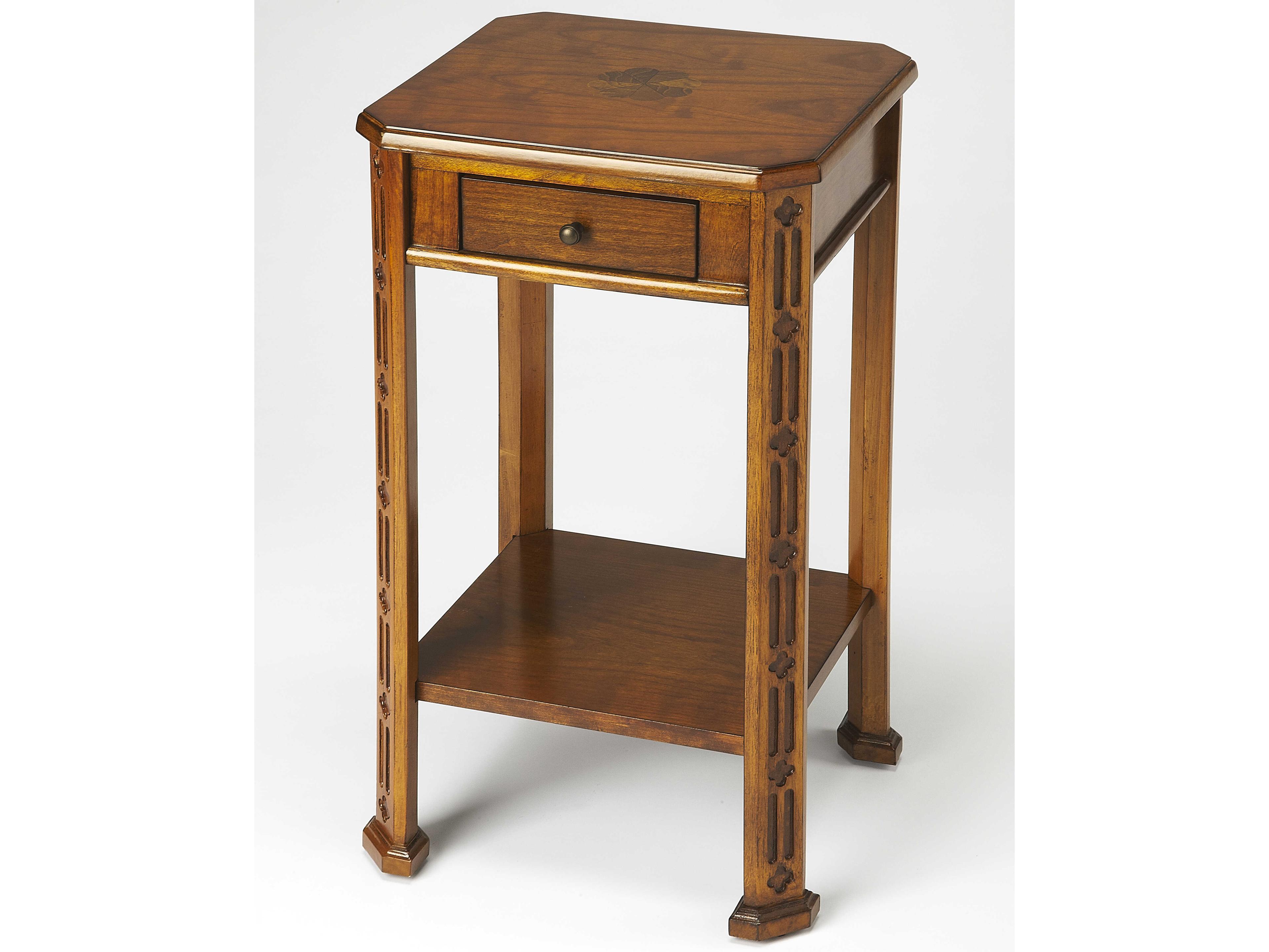Moyer Rectangular Wood Olive Ash End Table