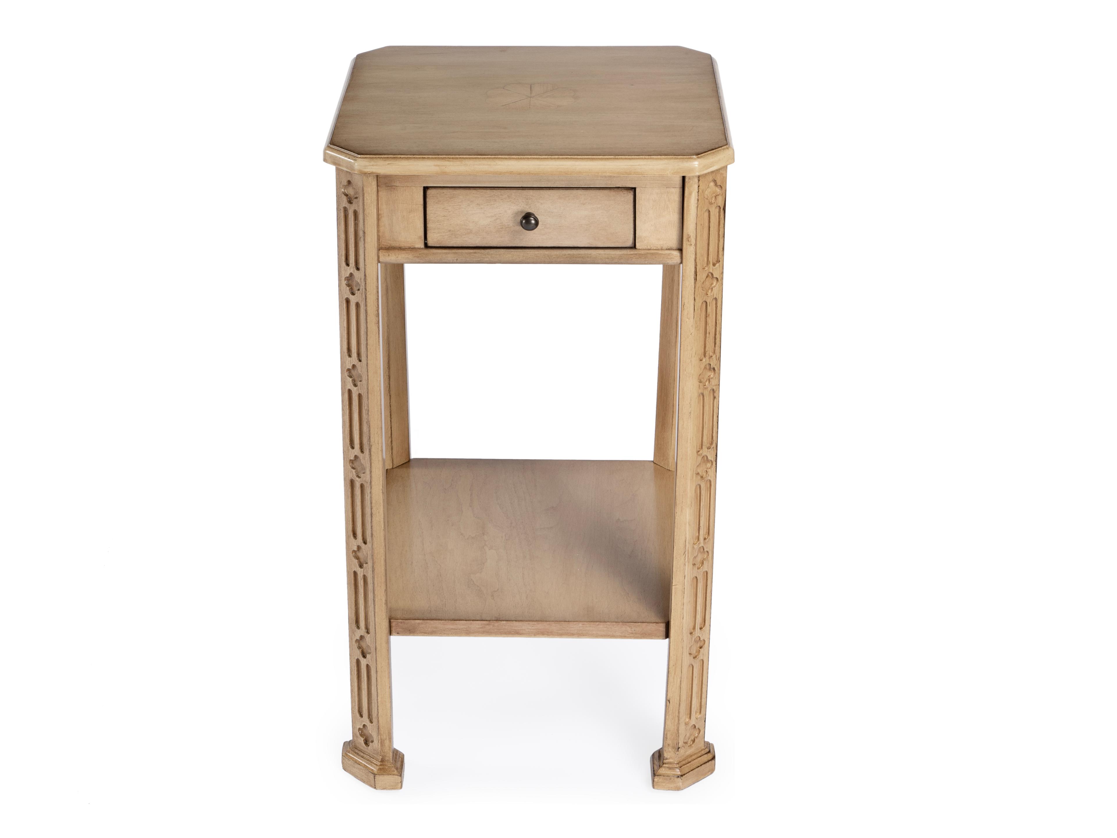 Butler Moyer Rectangular Wood Antique Beige End Table